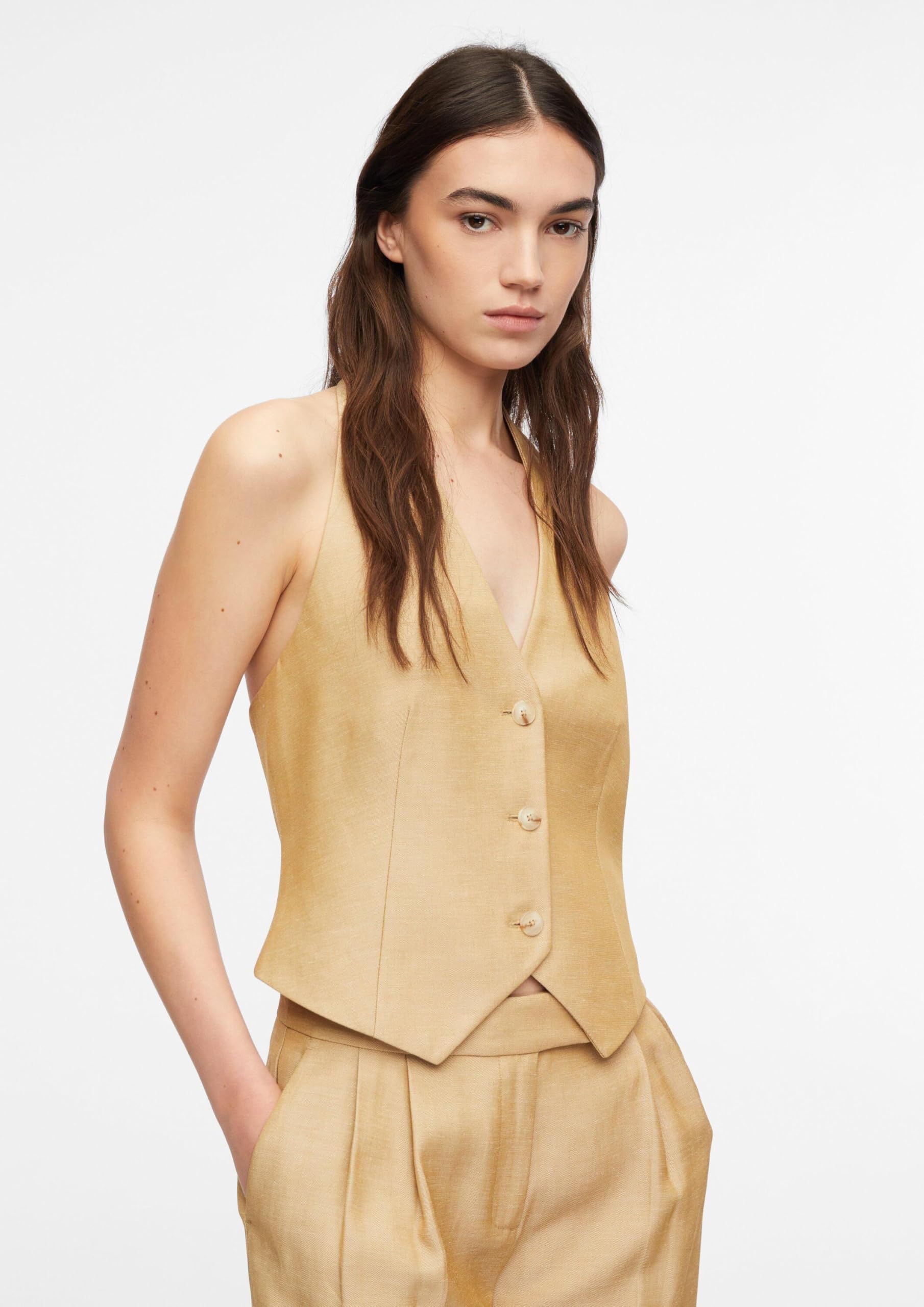 comma-jackets-indoor-weste-gr-36-leinenmix-sandstein-neckholder image 6