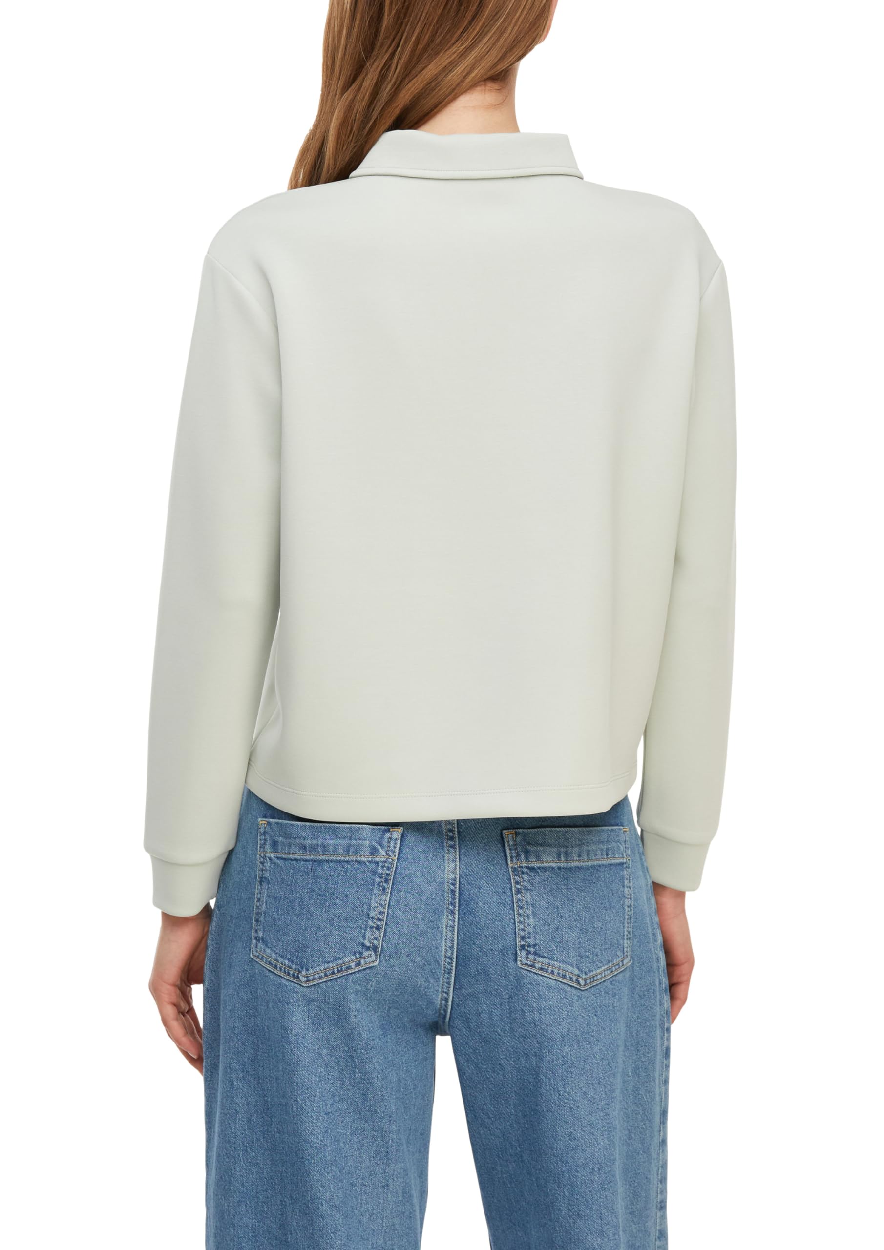 comma-damen-sweatshirt-polokragen-langarm-polo-optik image 2