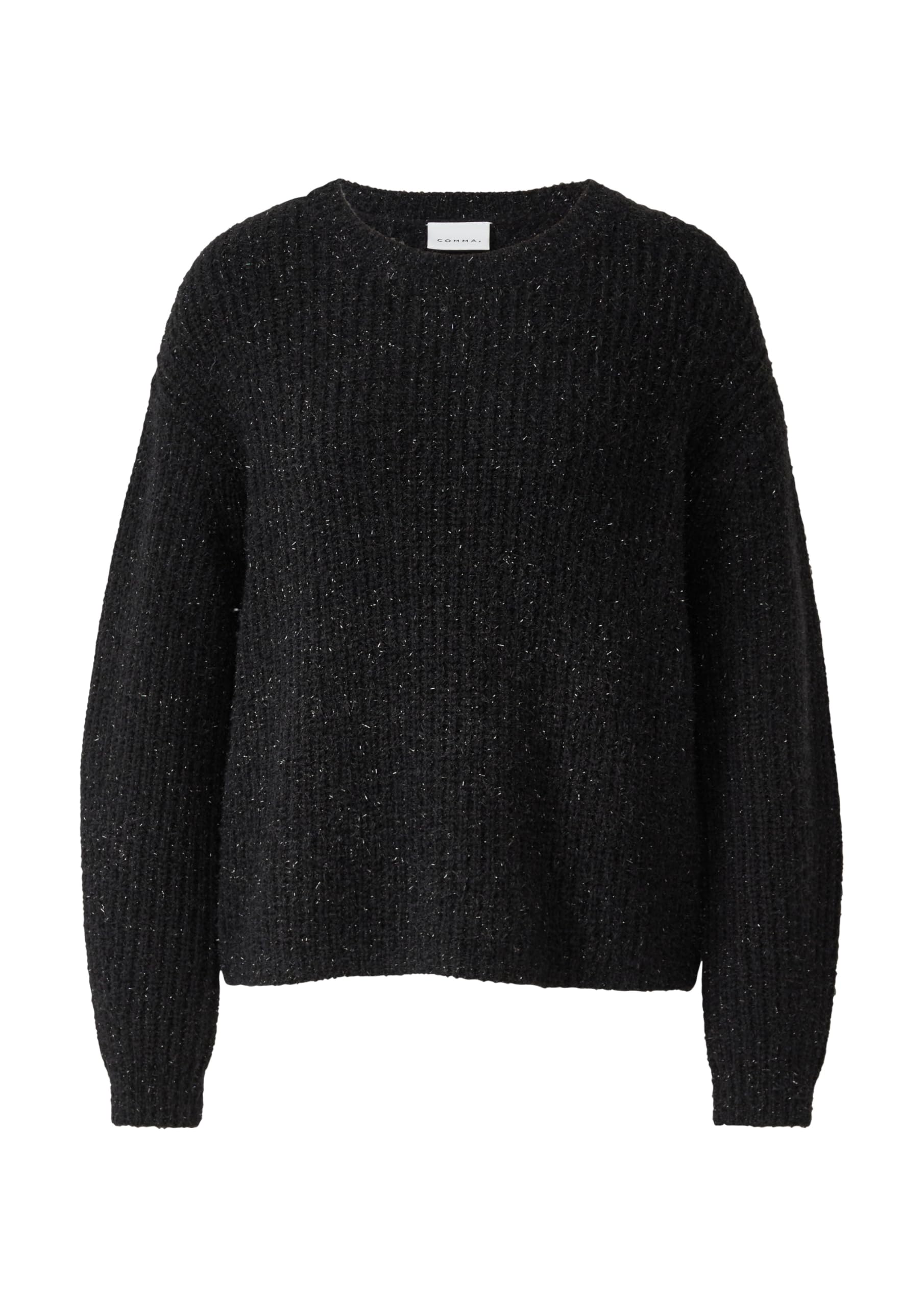 comma-pullover-relaxed-fit-glitzergarn-gr-44-schwarz image 3