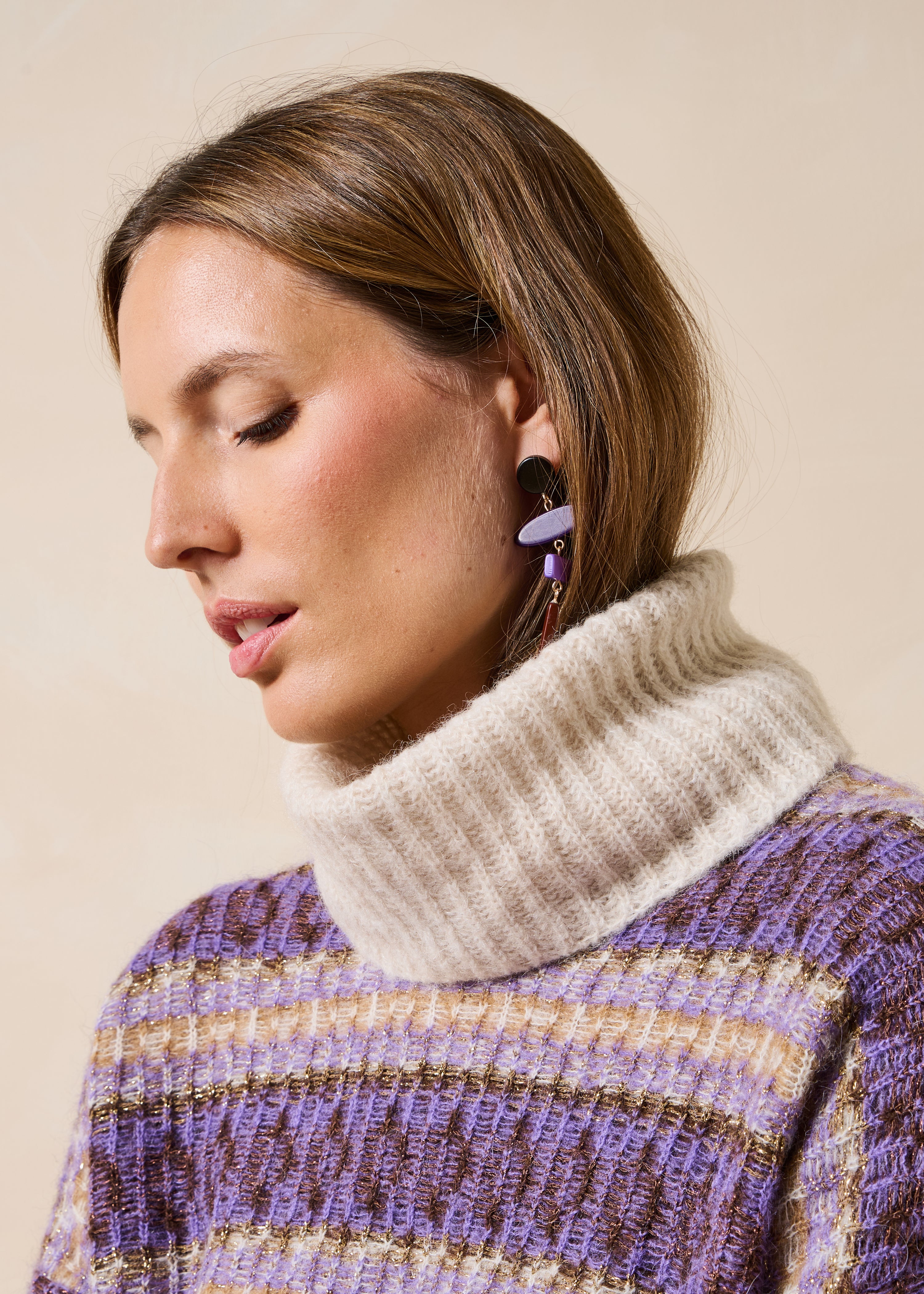 la-f-e-marabout-e-goji-pullover-cru-violett-streifen-oversize image 5