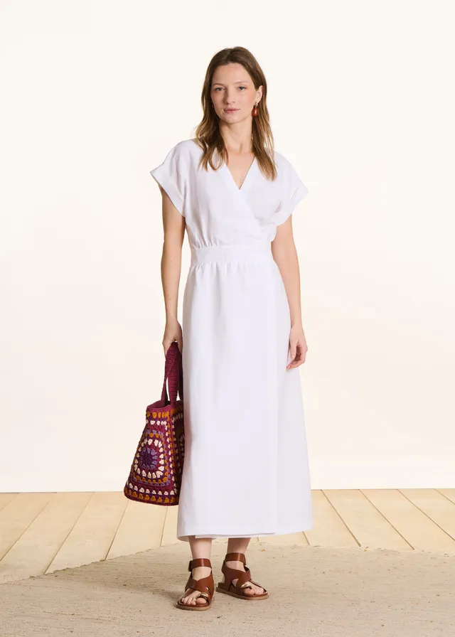 la-f-e-marabout-e-fresa-maxikleid-wei-leinen-wickel image 1