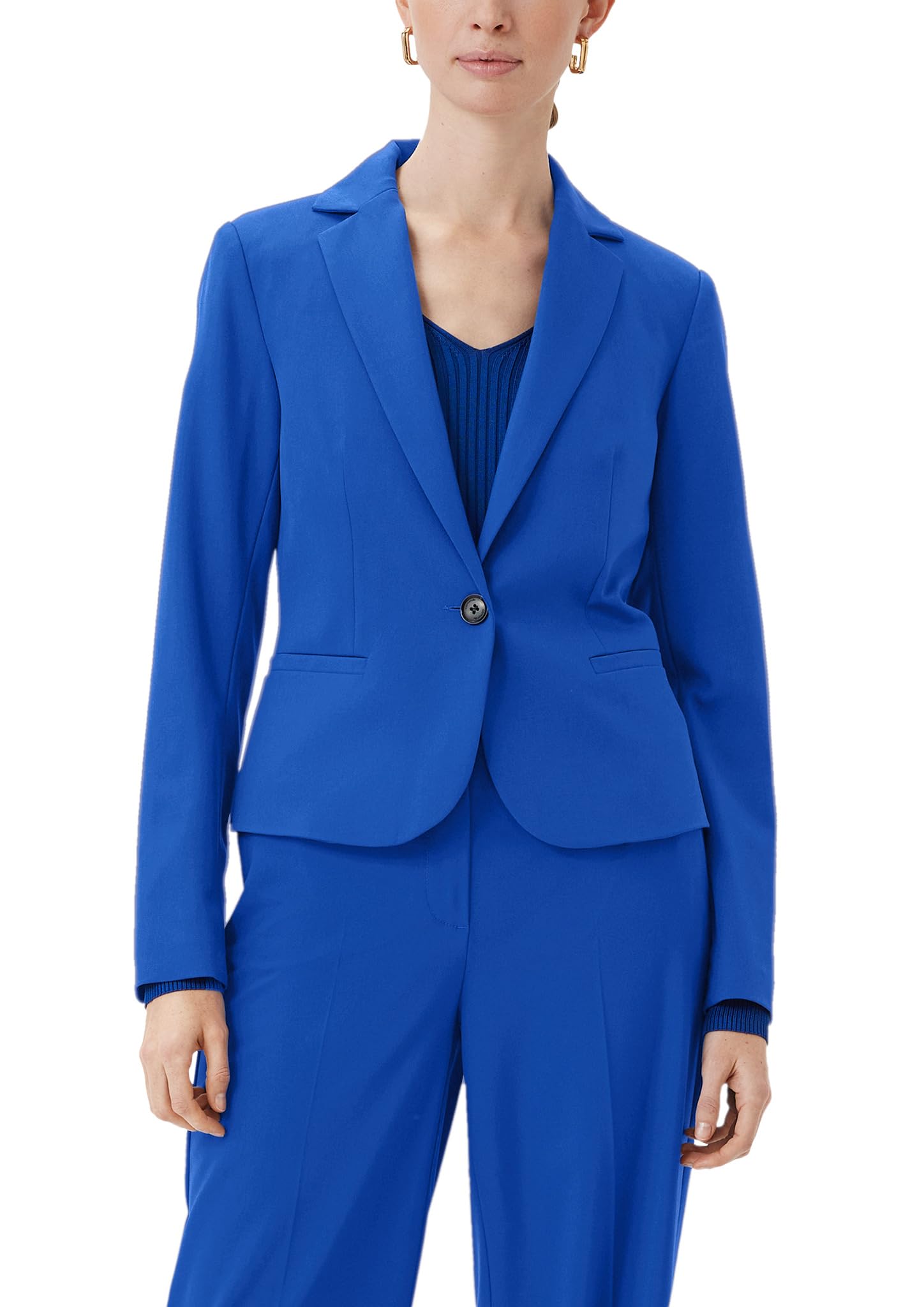 comma-blazer-tailliert-damenblazer-gr-46-ozeanblau image 1