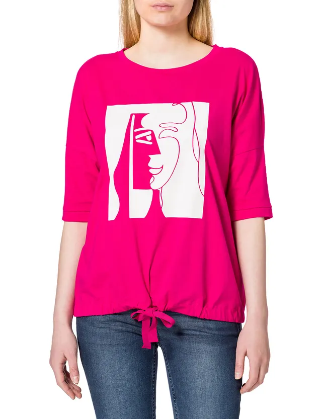 comma-t-shirt-damen-frontprint-shirt-pink-gr-e-40 image 1