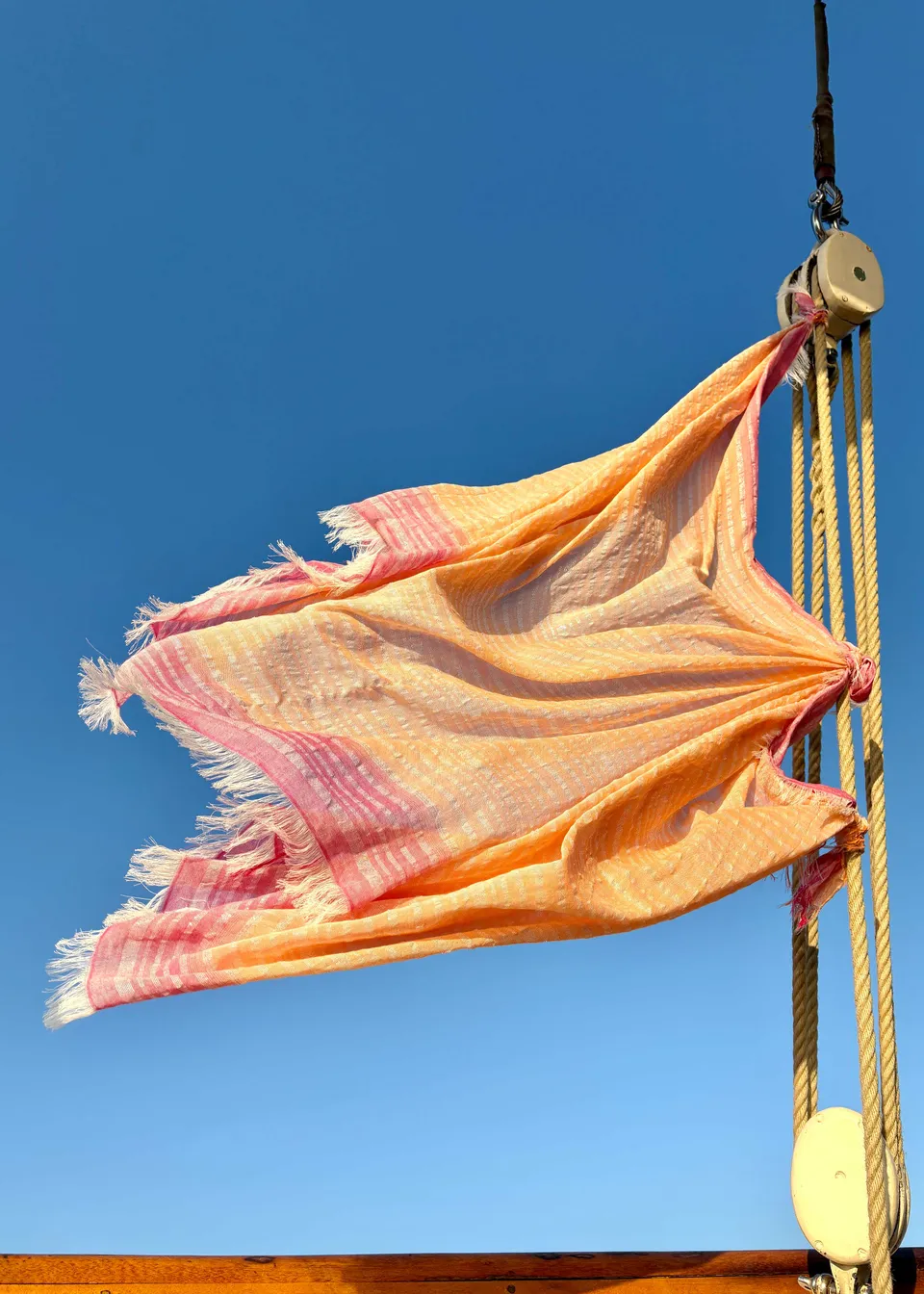 la-f-e-marabout-e-foulard-schal-baumwolle-orange-gestreift image 1