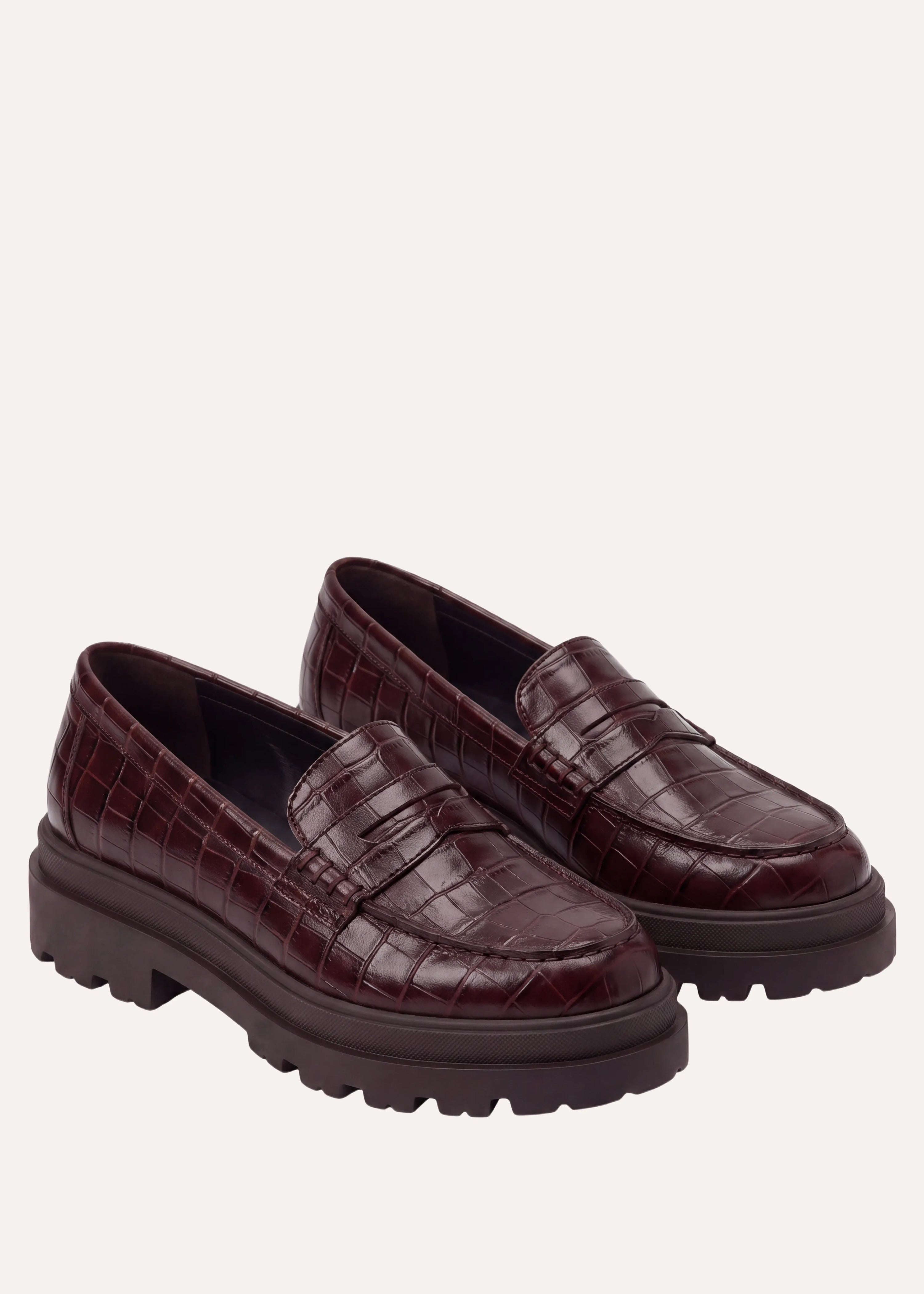 la-f-e-marabout-e-ganza-loafer-braun-kroko-leder image 5