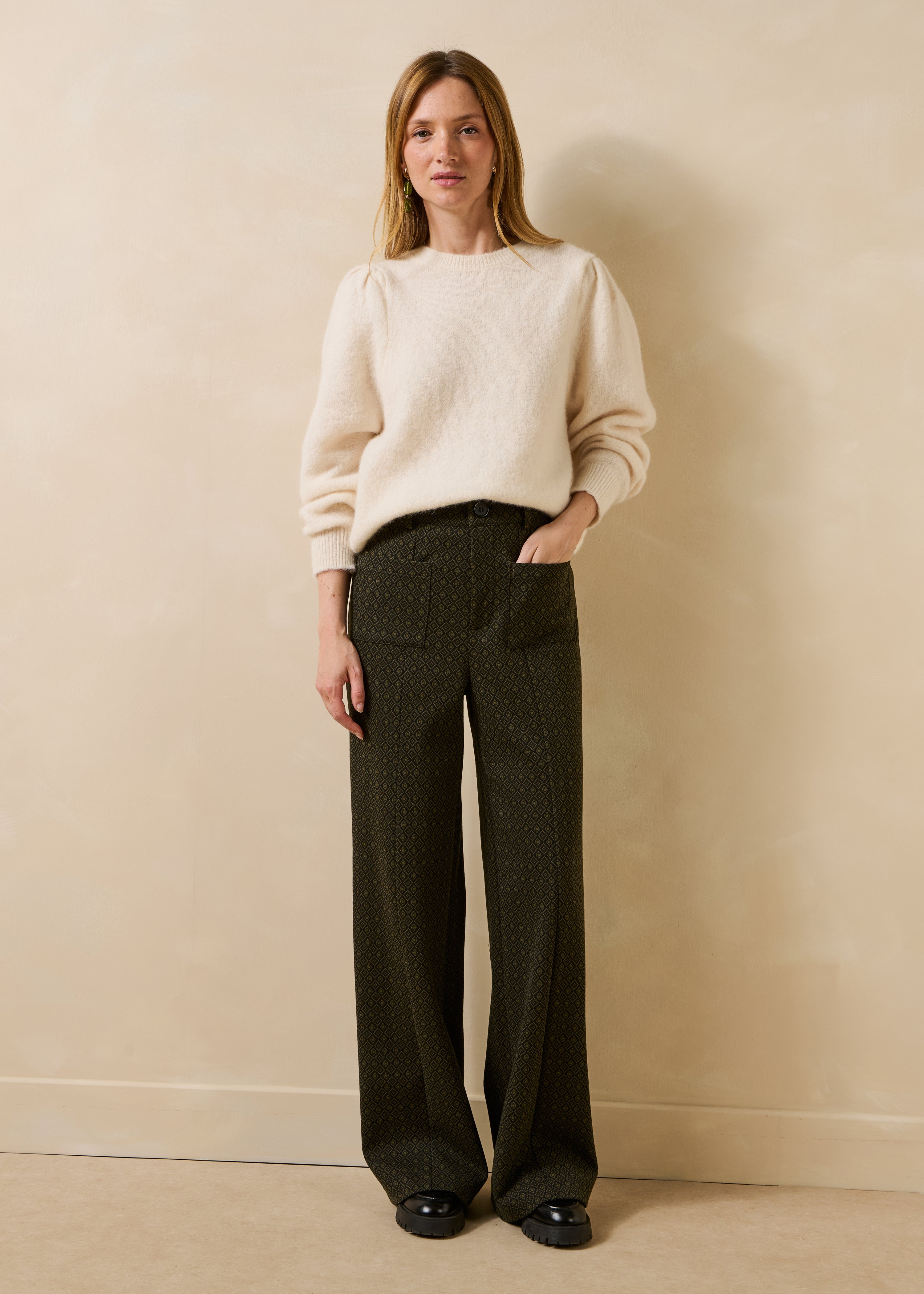 la-f-e-marabout-e-sean-hose-khaki-weit-jacquard image 1