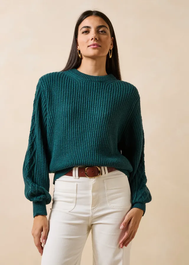 la-f-e-marabout-e-gosco-pullover-petrol-wolle-alpaka image 1
