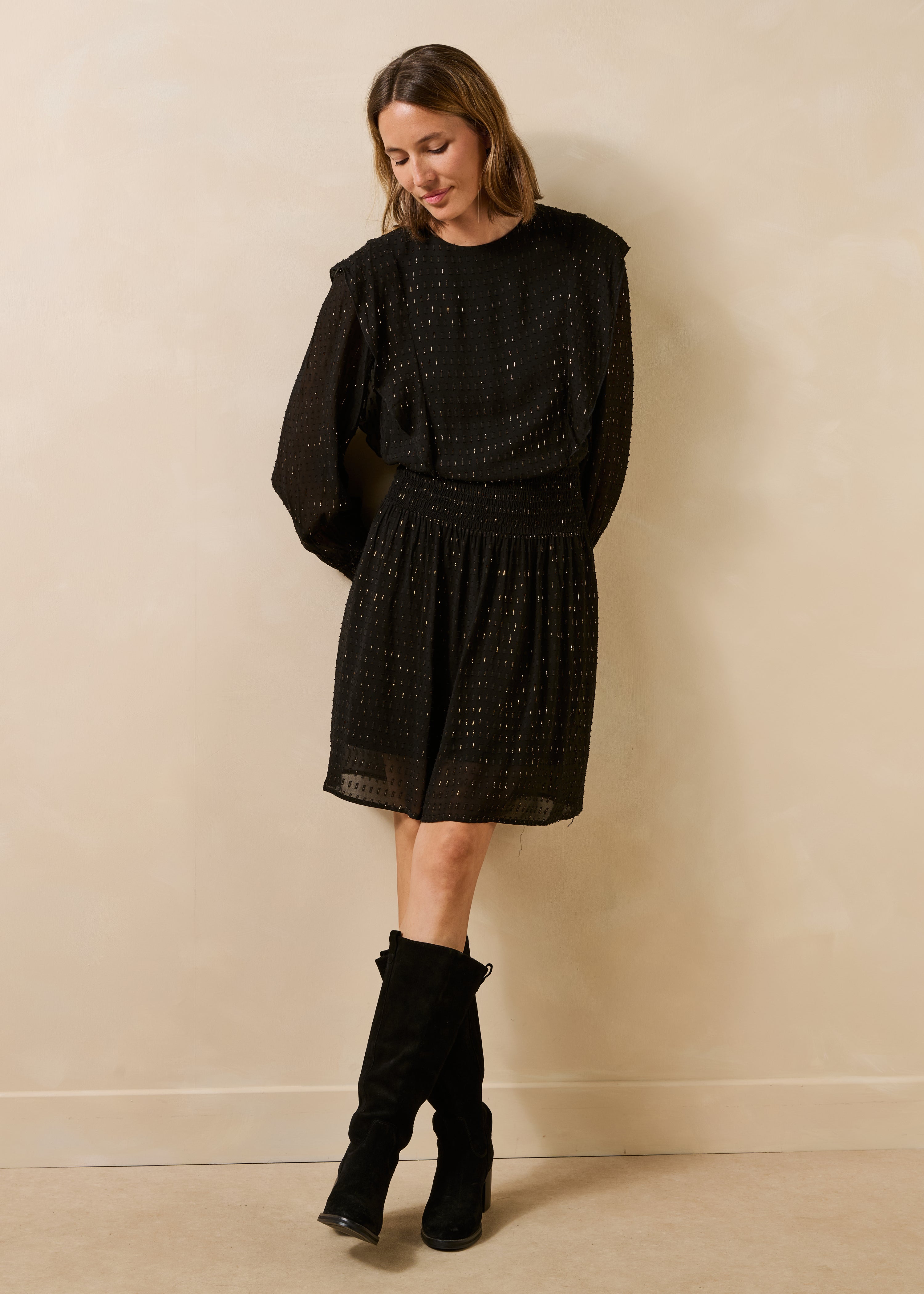 la-f-e-marabout-e-geludia-kleid-schwarz-gr-36-kurz-voile image 2
