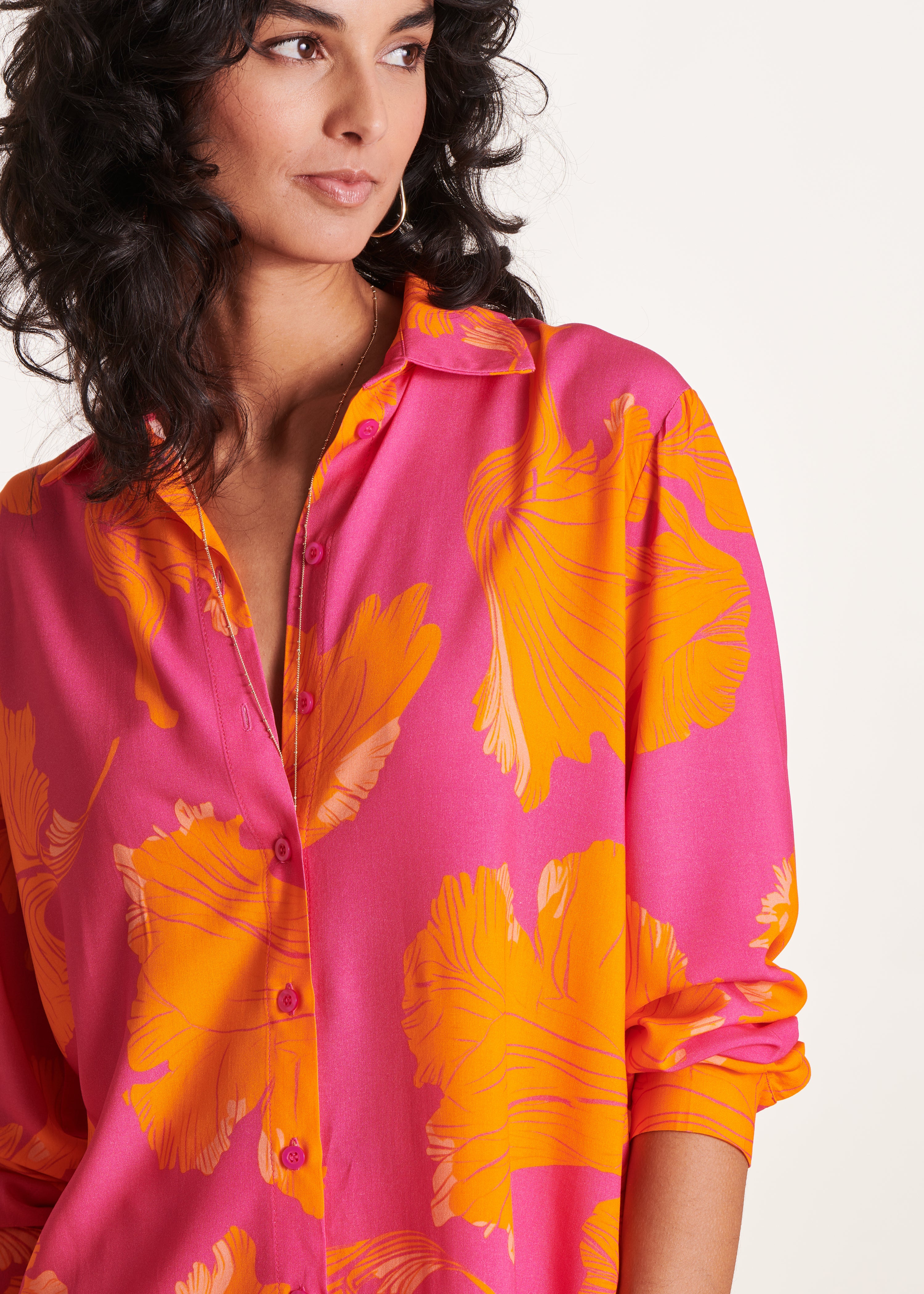la-f-e-marabout-e-pepa-hemd-damen-rosa-orange-floral-ecovero image 5