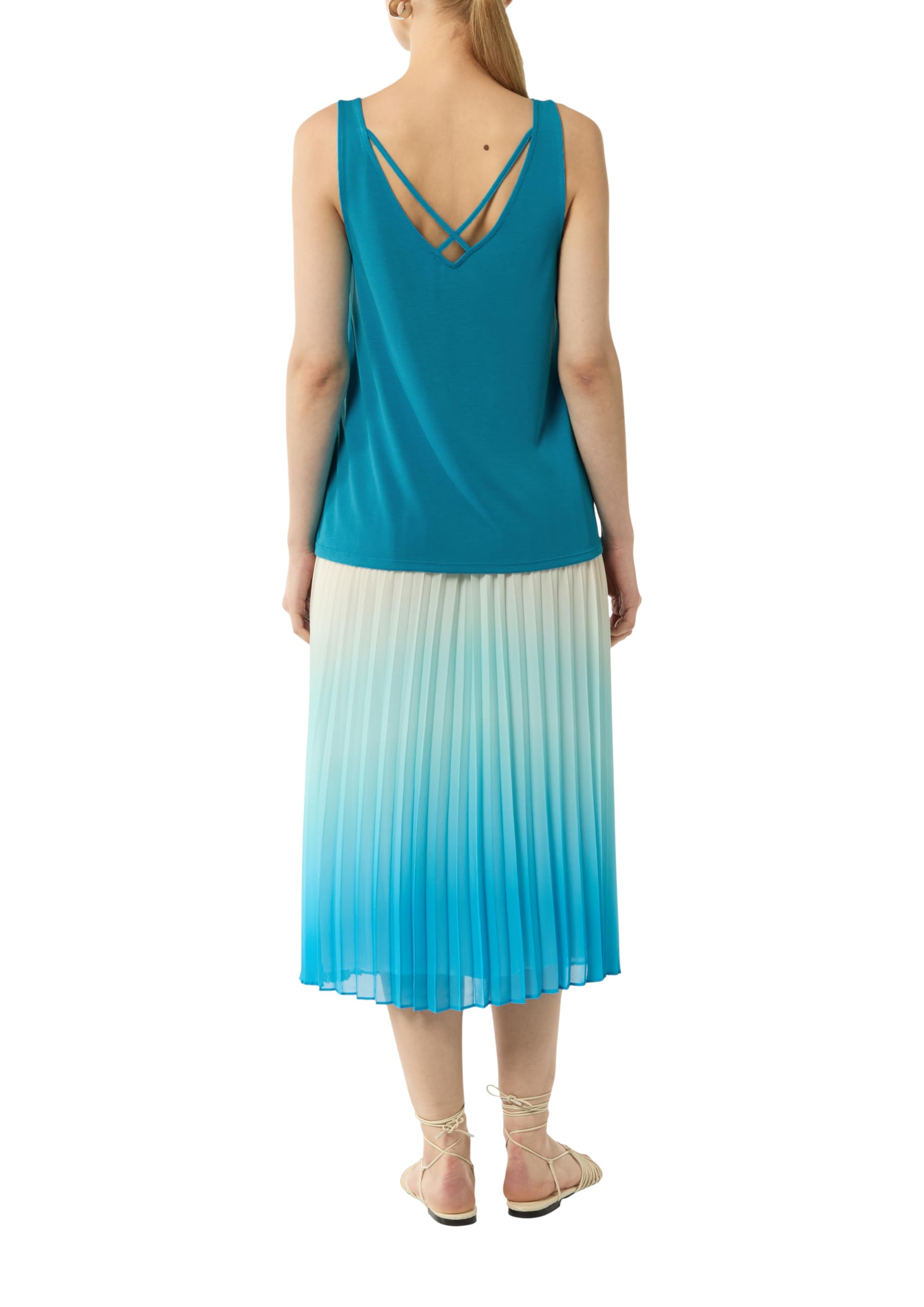comma-v-neck-jersey-t-shirt-gr-38-gekreuzte-tr-ger image 2