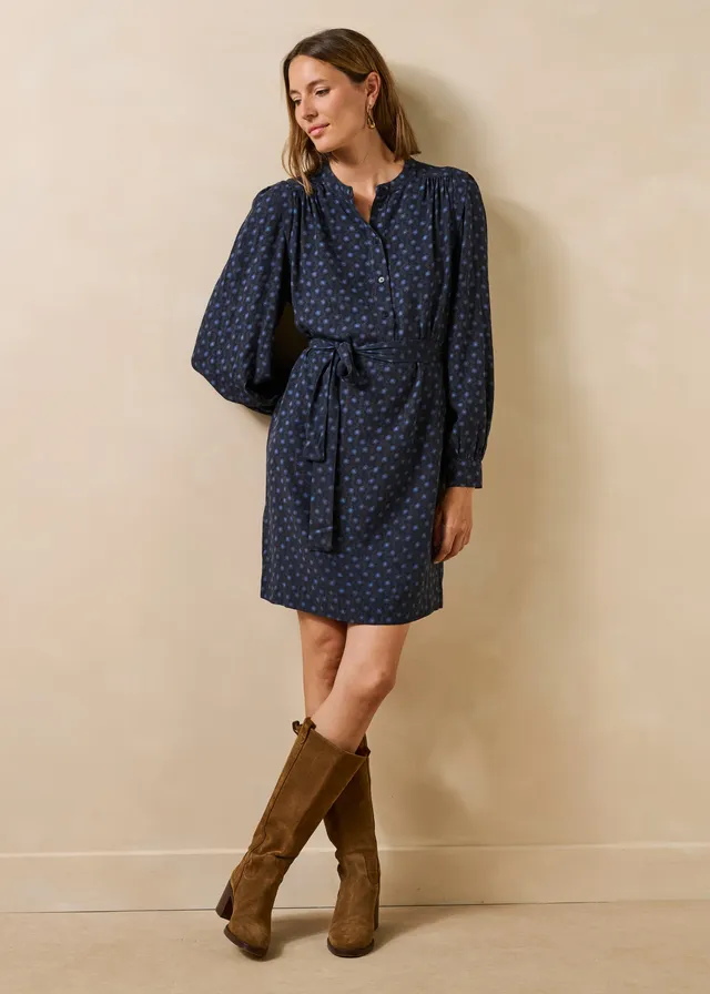 la-f-e-marabout-e-gioli-kleid-blau-kurz-mit-g-rtel image 1