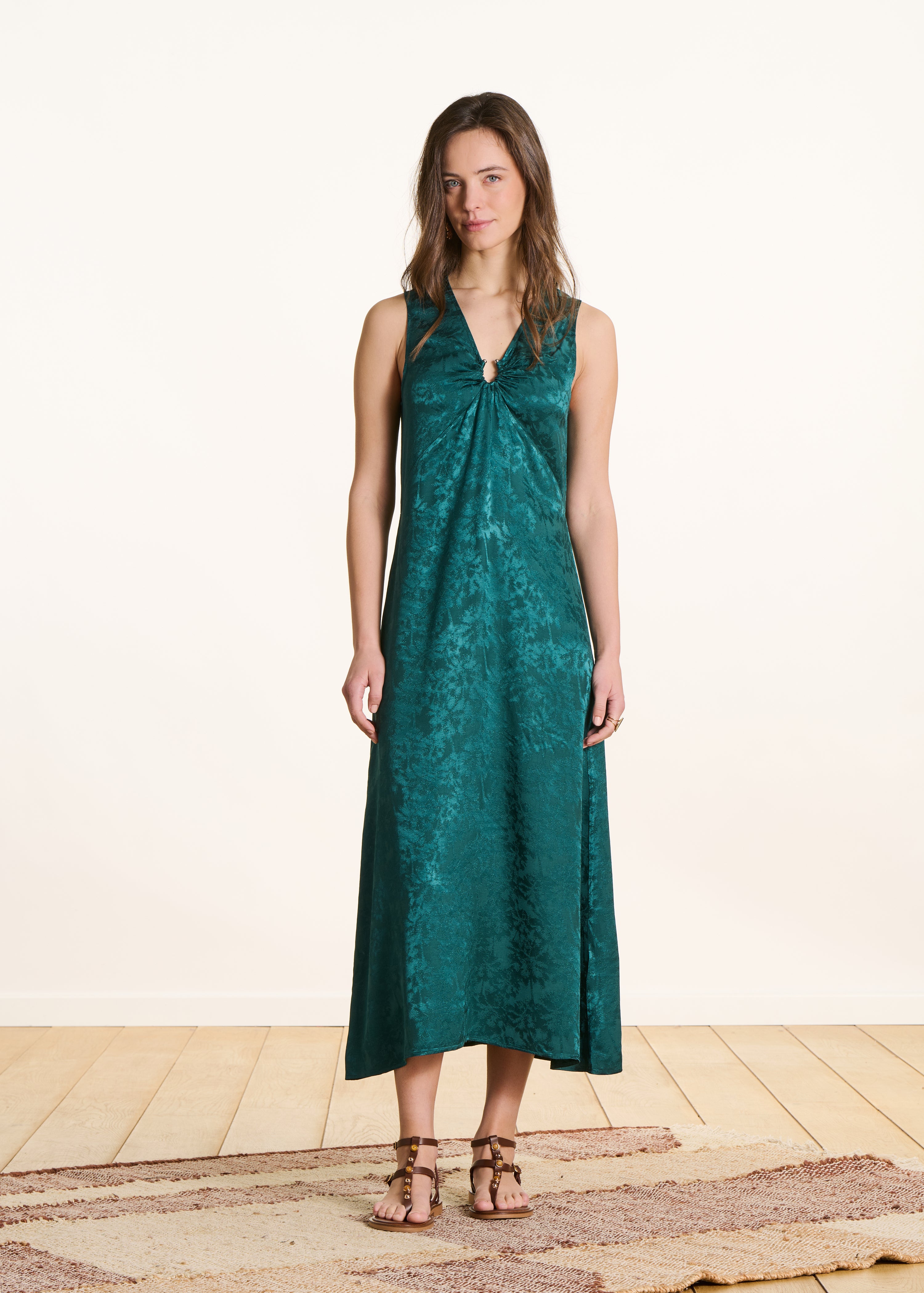 la-f-e-marabout-e-robes-combinaisons-fedez-maxikleid-petrol-gr-34 image 2