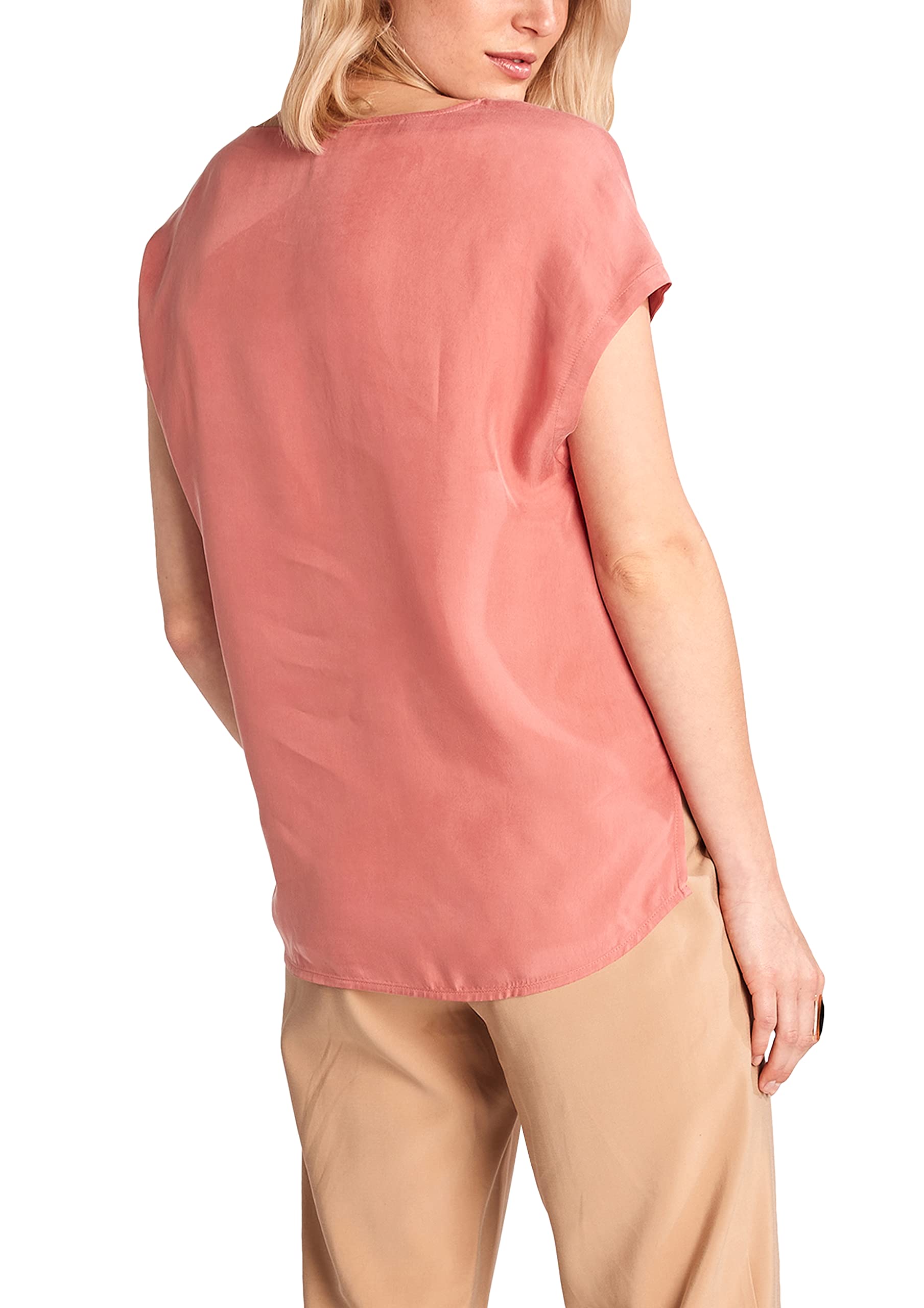 comma-kurzarm-bluse-damen-basic-mit-ausschnitt image 2
