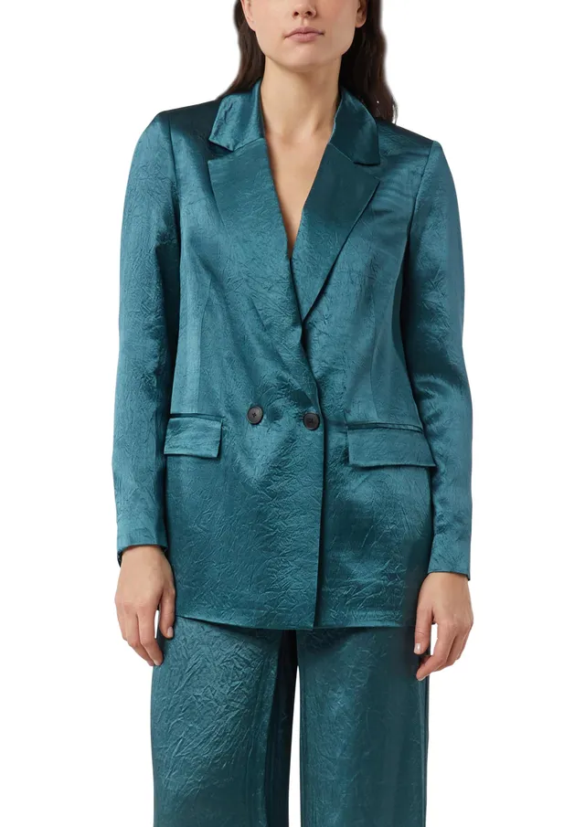 comma-blazer-crinkle-satin-blazer-antailliert-loose-fit image 1