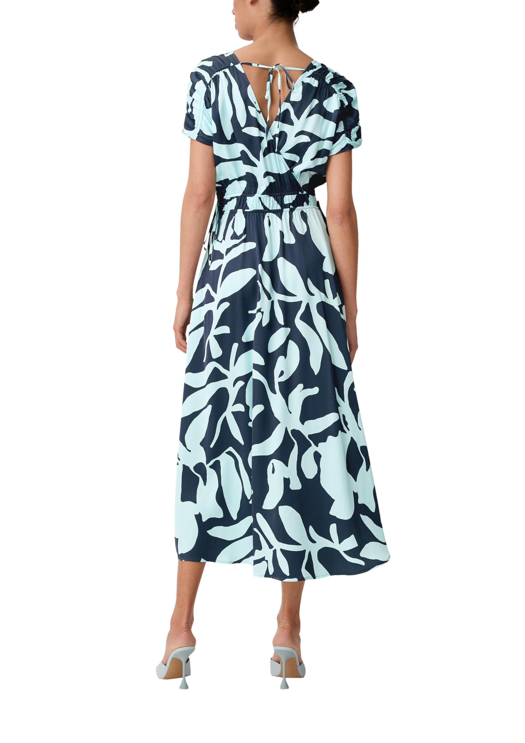 comma-satinkleid-mit-raffung-zitrone-gr-38-abendkleid image 2