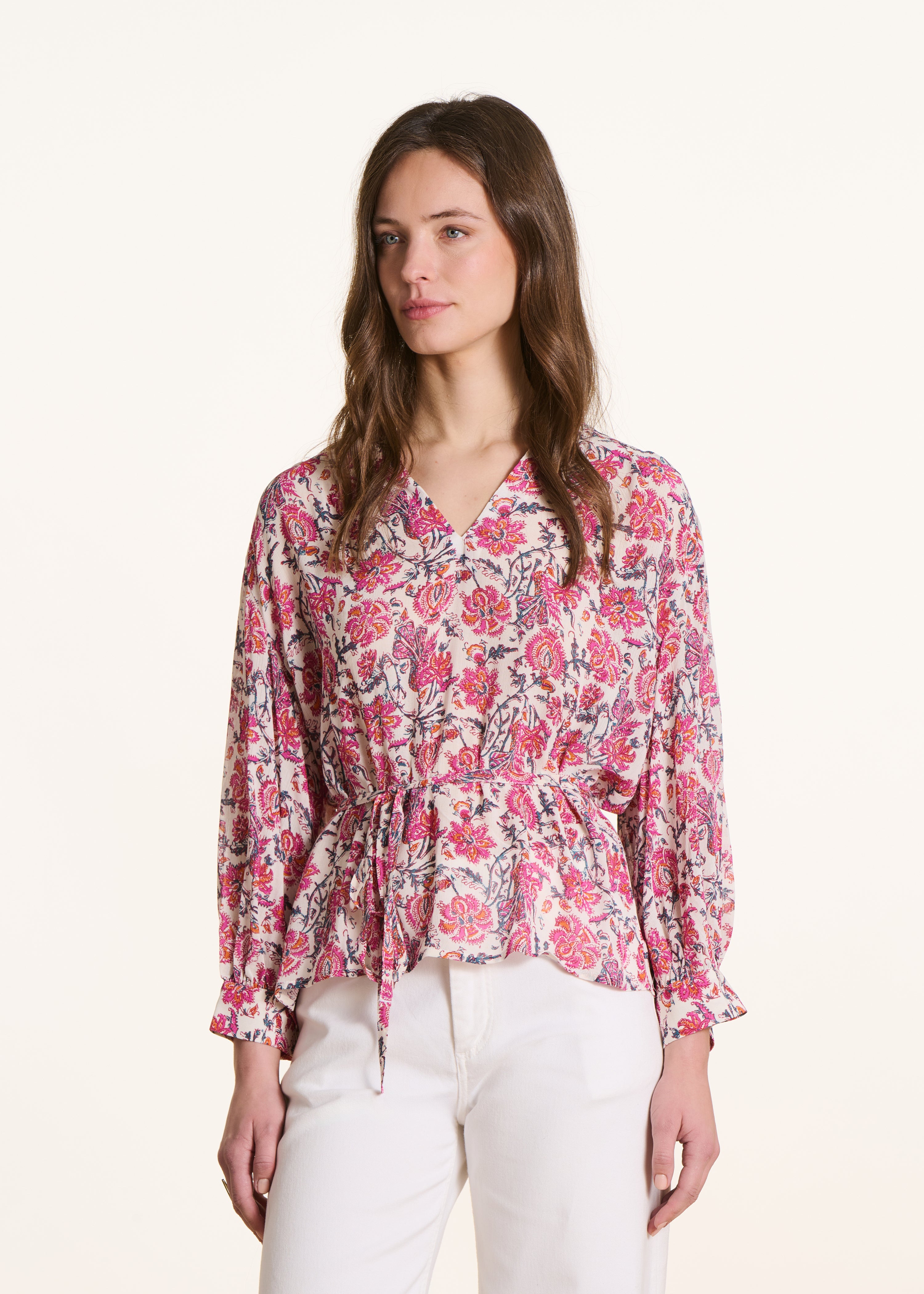la-f-e-marabout-e-faenzi-top-rosa-blumen-langarm-g-rtel image 1