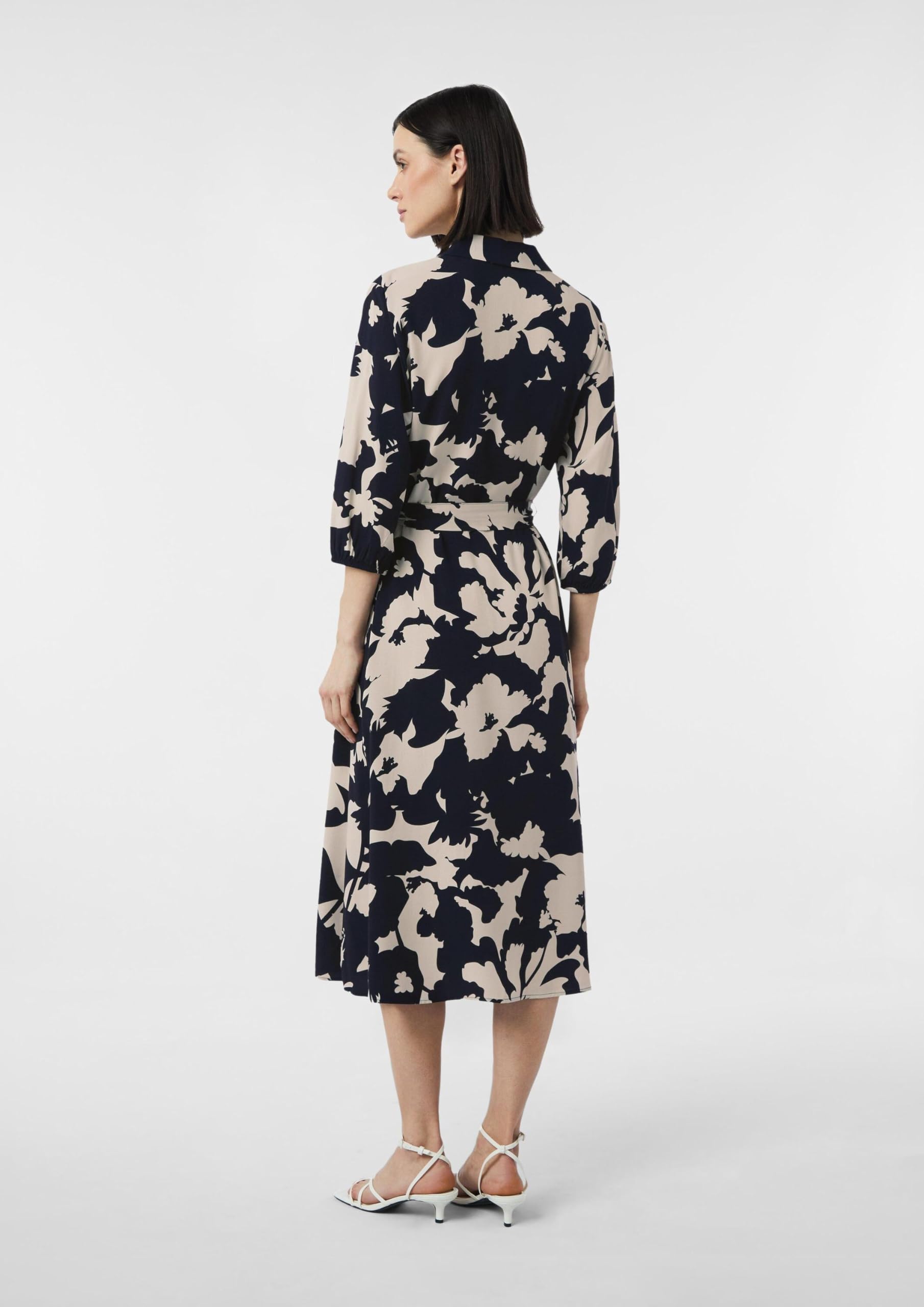 comma-hemdblusenkleid-midi-bindeg-rtel-hellblau image 8