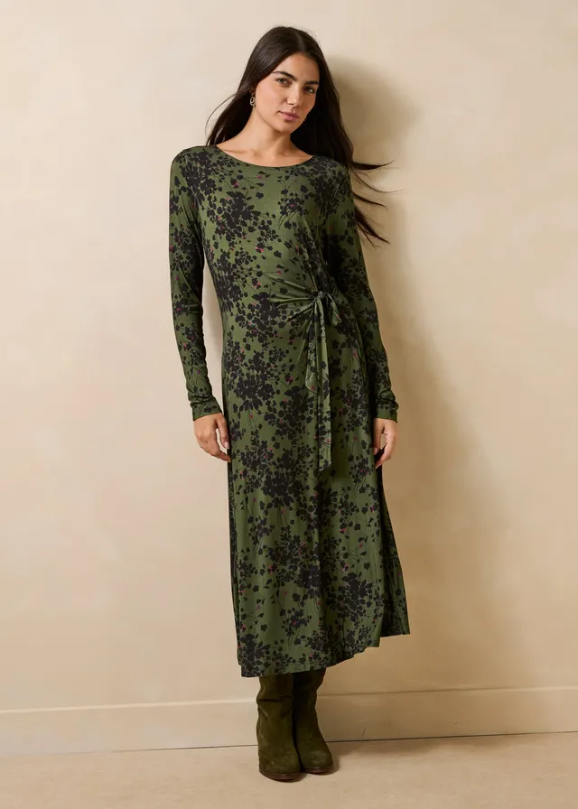 la-f-e-marabout-e-gacila-midikleid-kaki-bl-mchen-viskose image 1