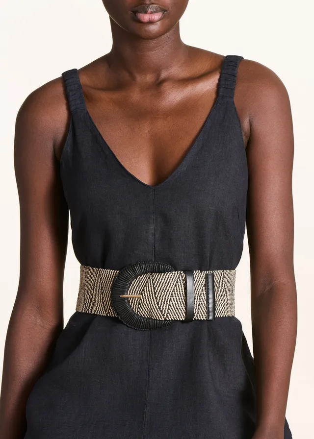 la-f-e-marabout-e-accessoires-dameng-rtel-schwarz-runde-schnalle image 1