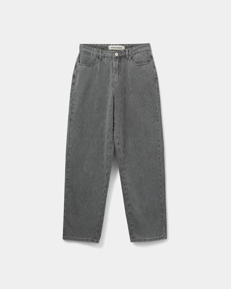 sofie-schnoor-women-tokyosw-jeans-dark-grey-striped-barrel image 1