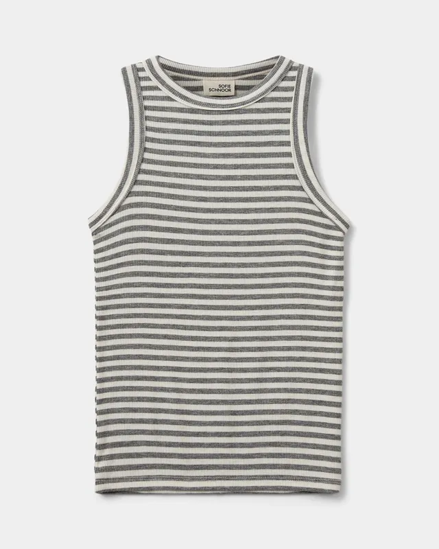 sofie-schnoor-young-julliesy-top-grey-striped-viskose image 1