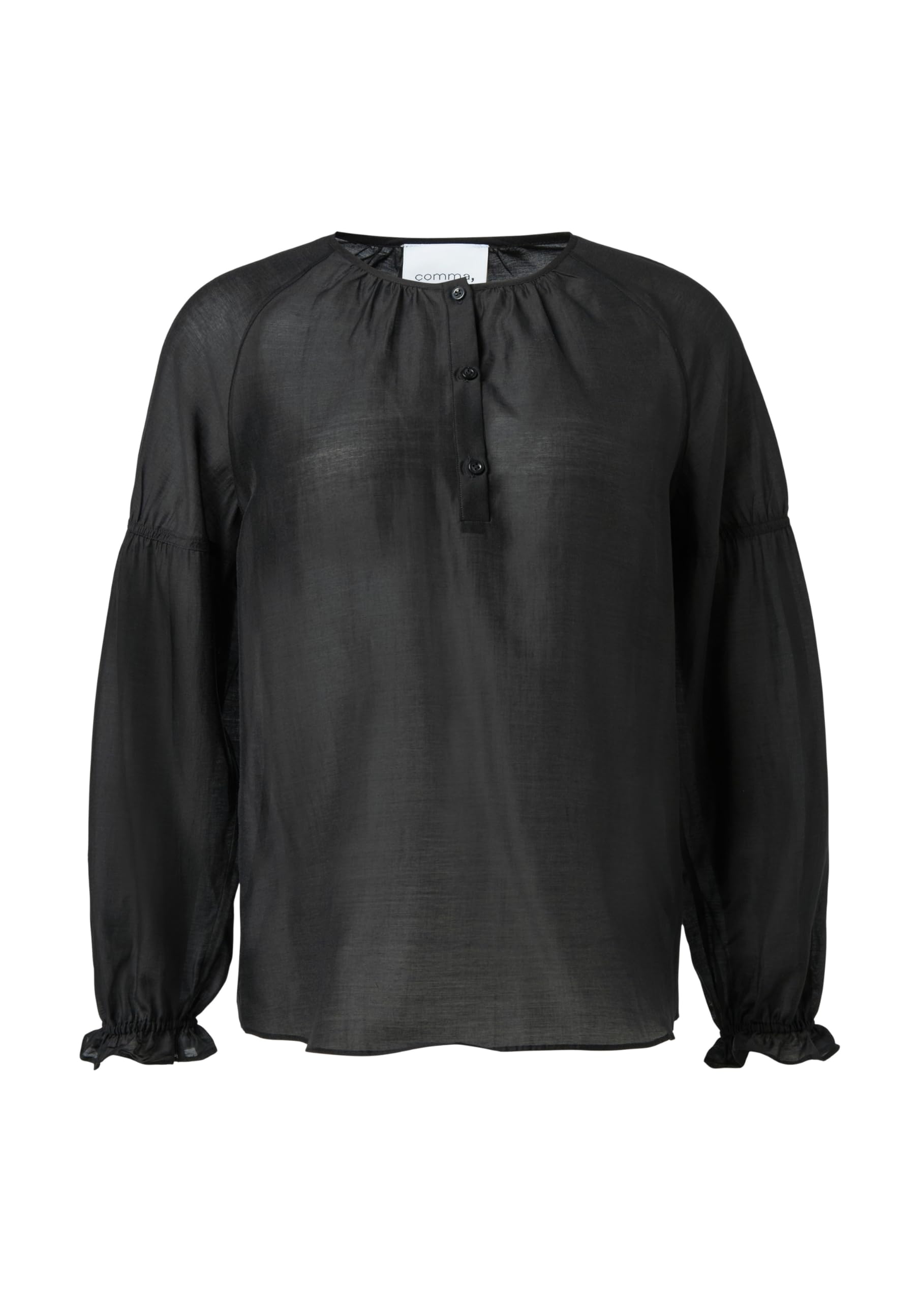 comma-raglan-bluse-damen-viskosemix-gr-38-transparent image 3
