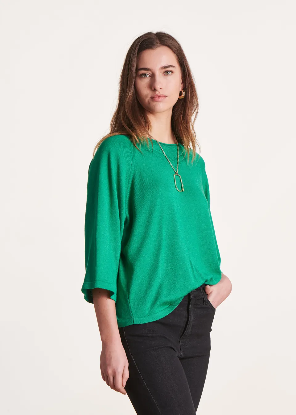 la-f-e-marabout-e-dubai-pullover-wasabi-gr-n-3-4-arm-bio image 1