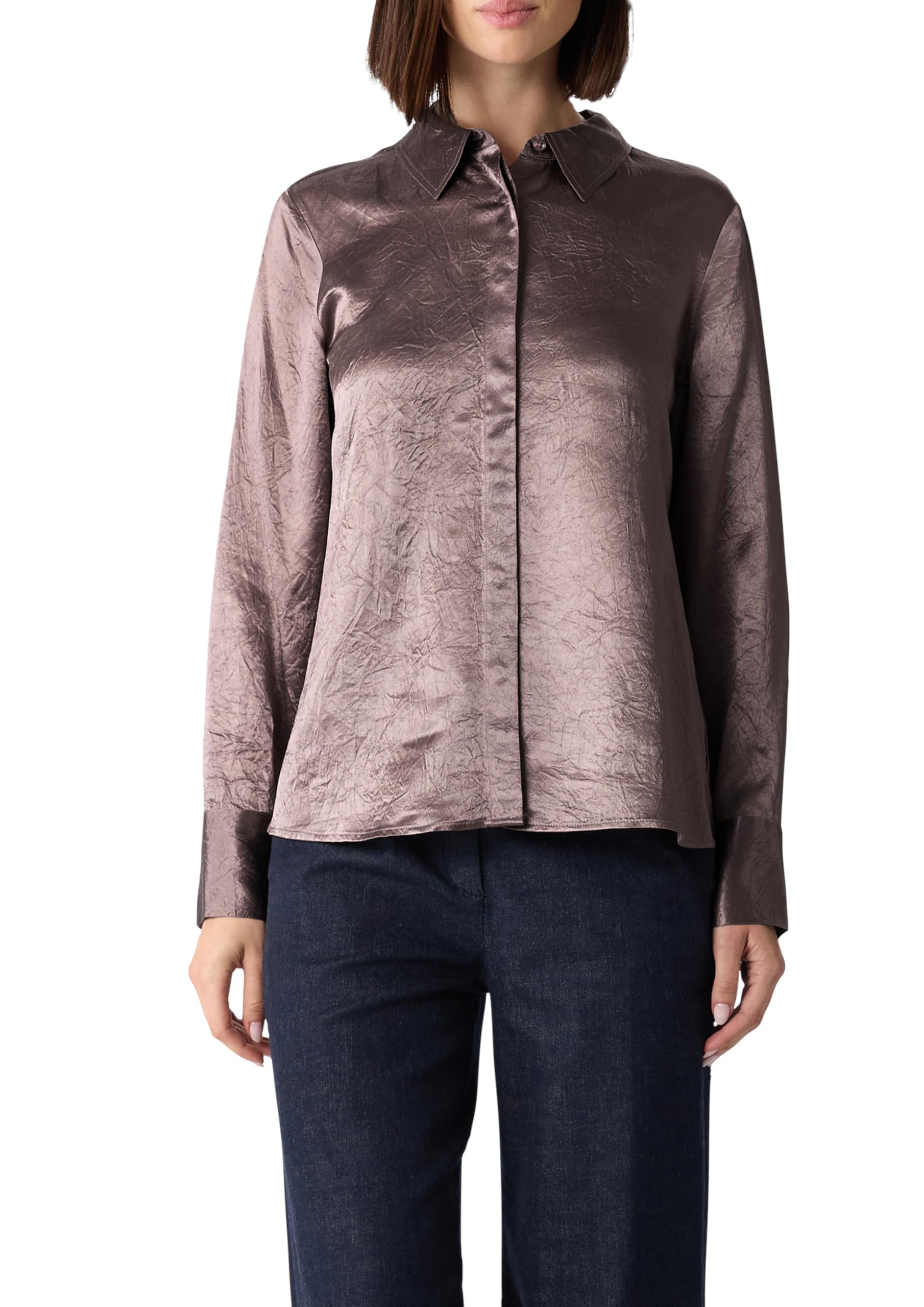 comma-hemdbluse-crinkled-satin-altrosa-damen image 1