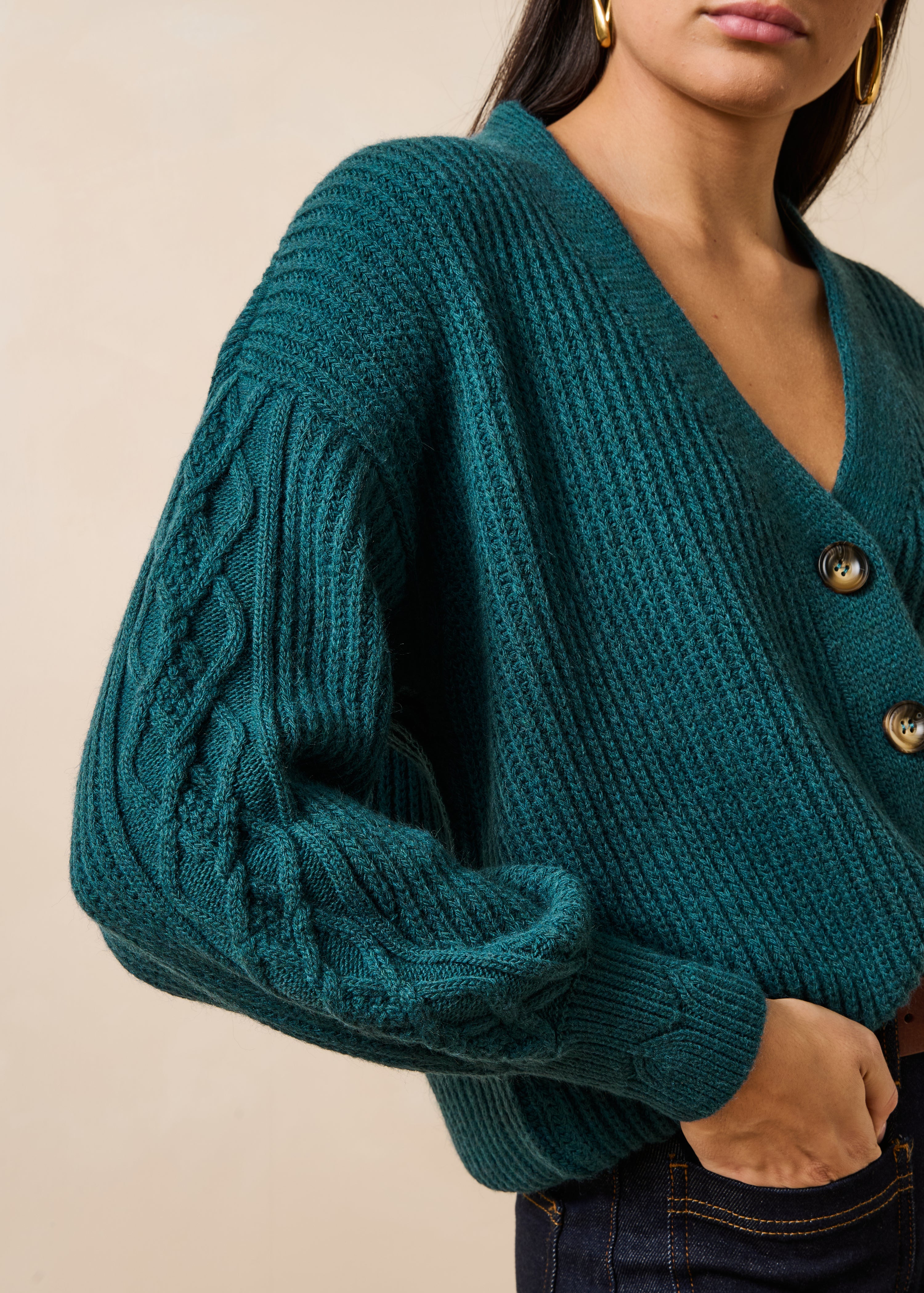 la-f-e-marabout-e-gastel-strickjacke-petrol-mit-wolle-und-alpaka image 5