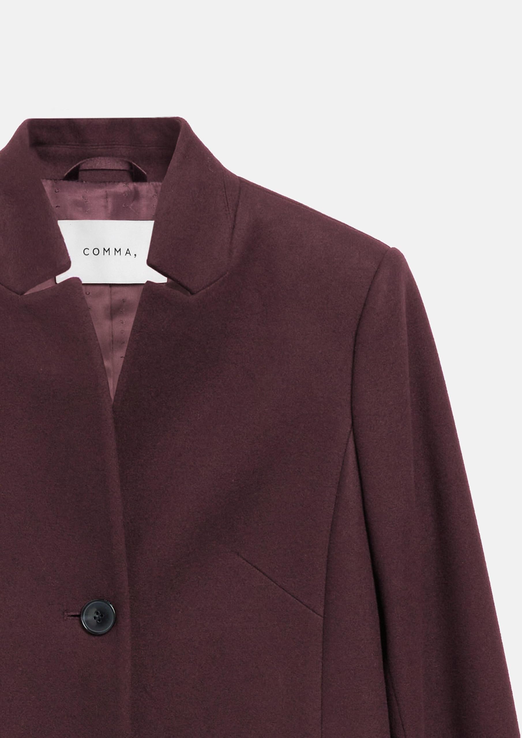 comma-coats-outdoor-mantel-tailliert-bordeaux-gr-42-stehkragen image 5