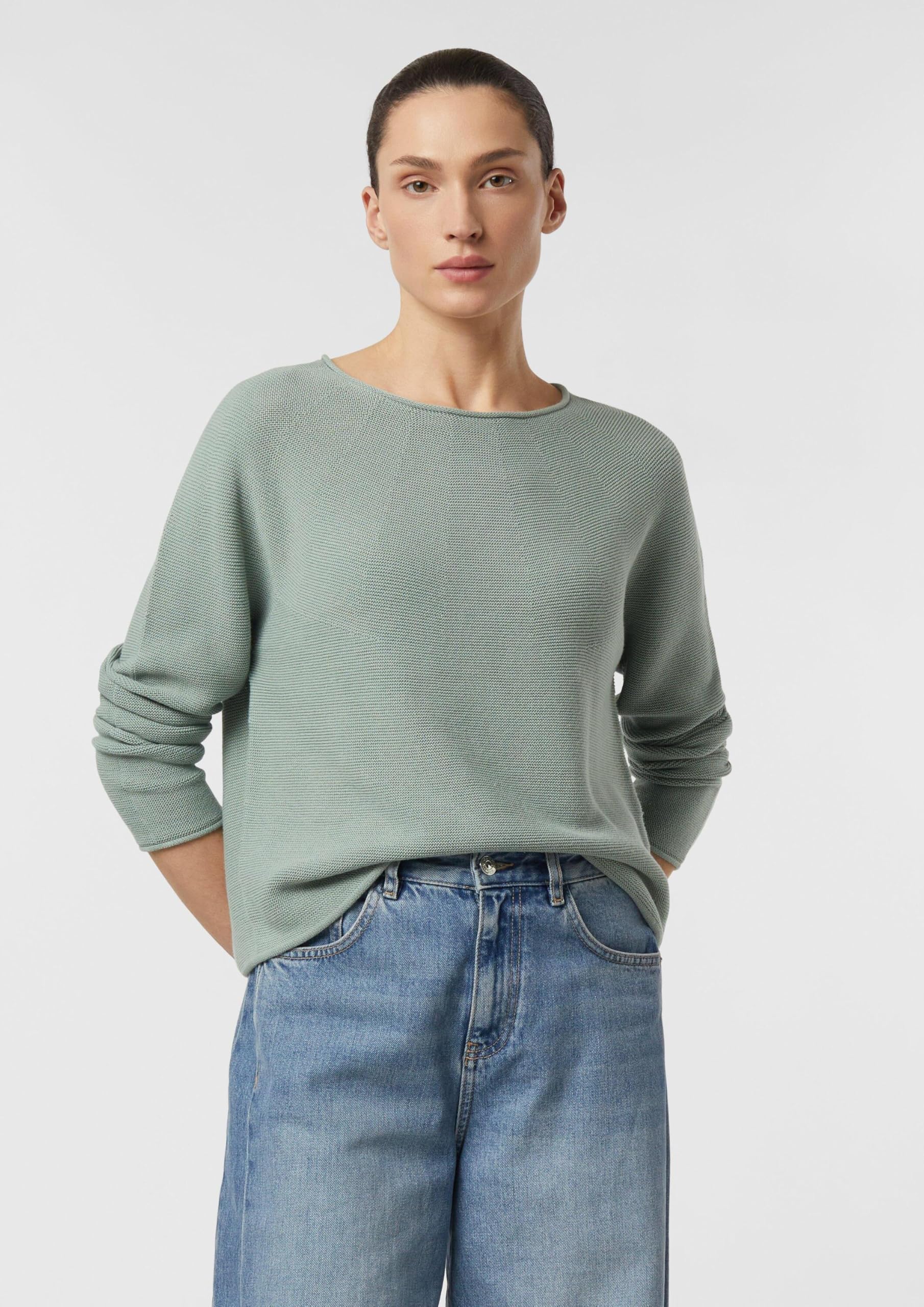 comma-strickpullover-relaxed-fit-struktur-pullover-rollsaum image 7