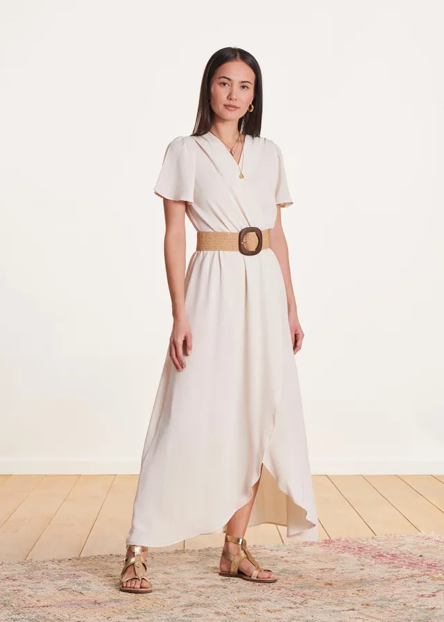 la-f-e-marabout-e-kleid-ecru-lang-wickeloptik-g-rtel image 1