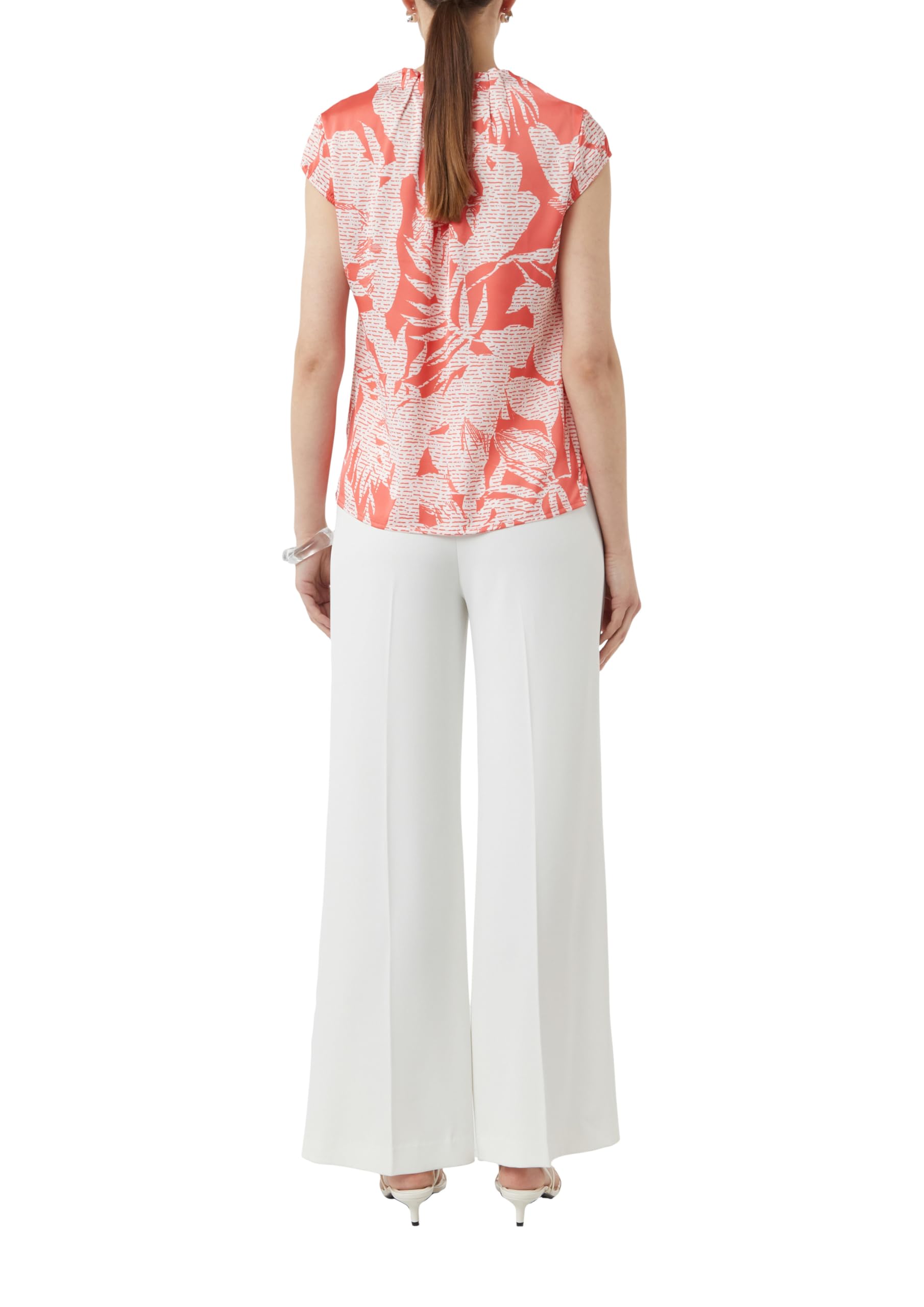 comma-satinbluse-all-over-print-raffung-gr-42-bluse image 2