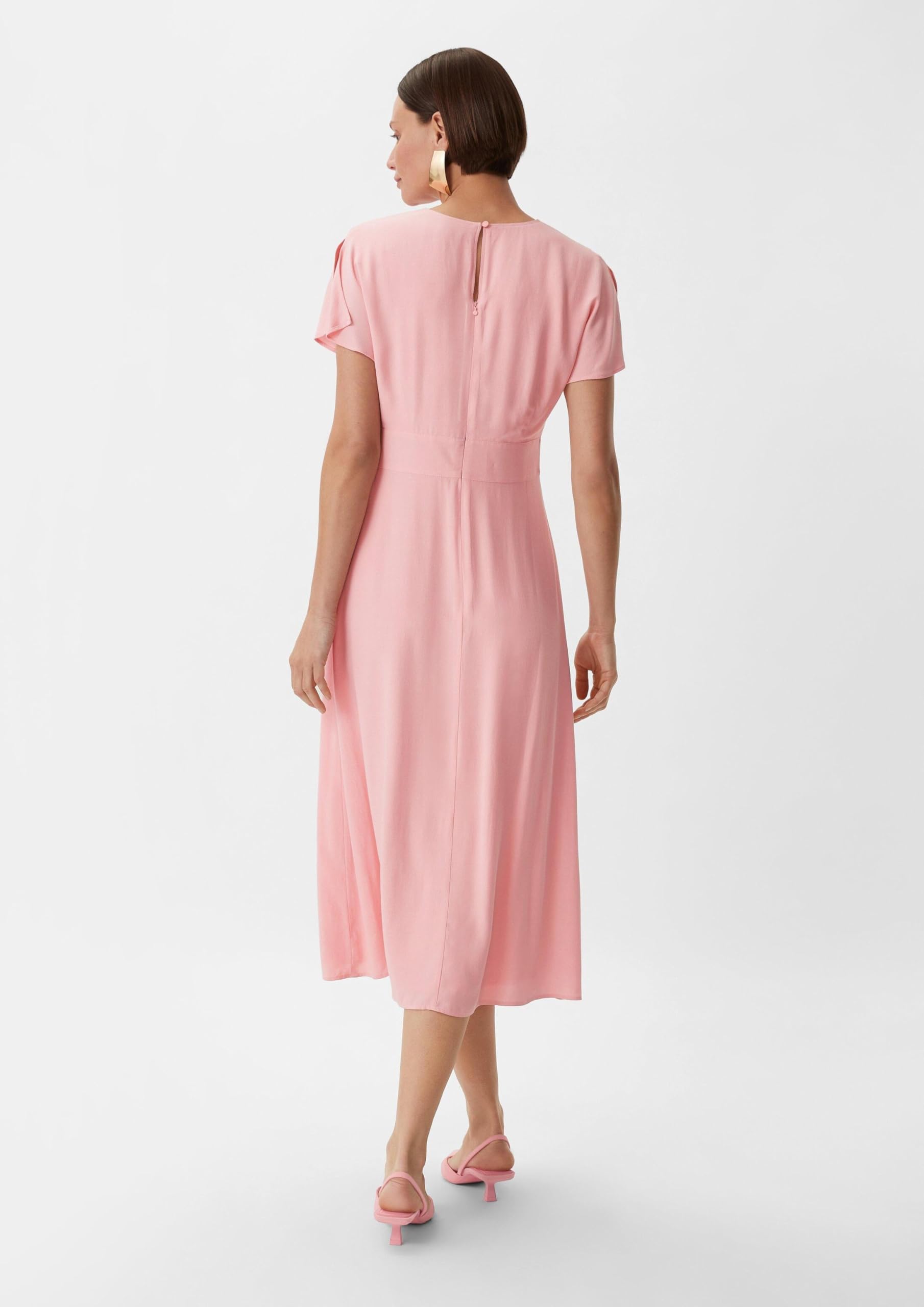 comma-midi-kleid-satin-damen-orange-rosa-gr-34-46 image 6