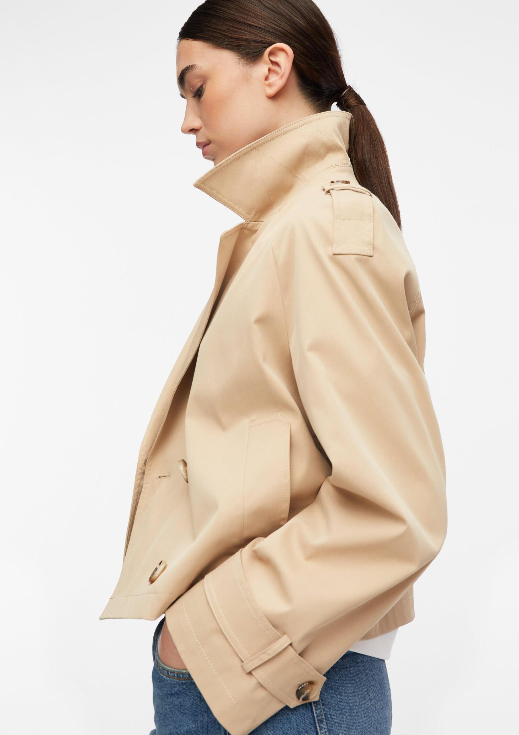 comma-outdoor-jacke-twill-trenchjacke-gr-34-relaxed-fit image 3