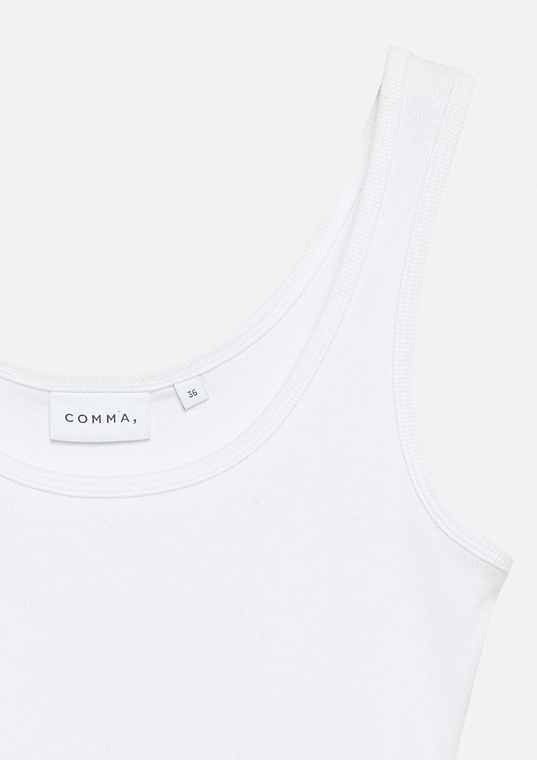 comma-t-shirt-damen-ripp-slim-fit-rundhals-gr-42 image 5