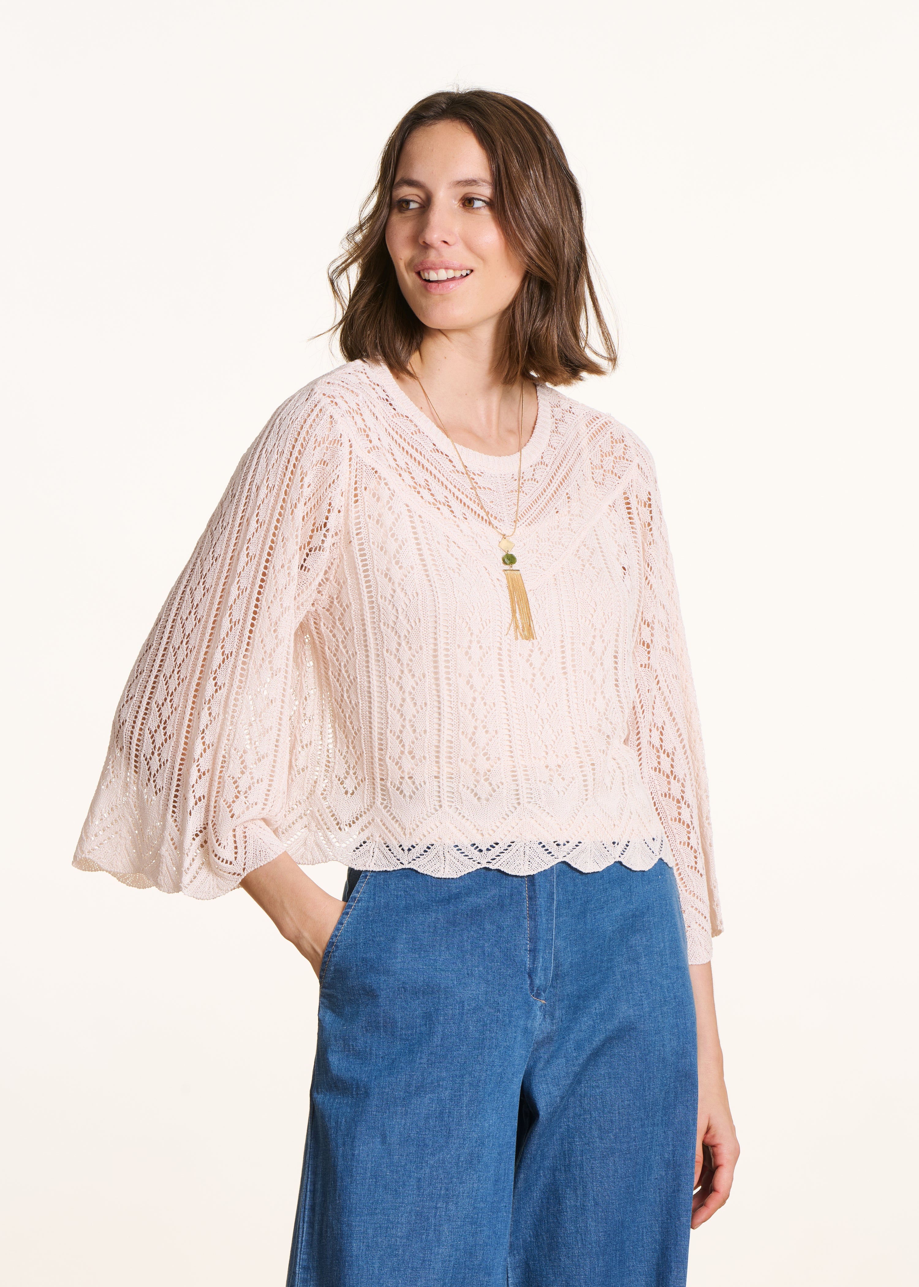la-f-e-marabout-e-fabric-pullover-ecru-ajour image 1