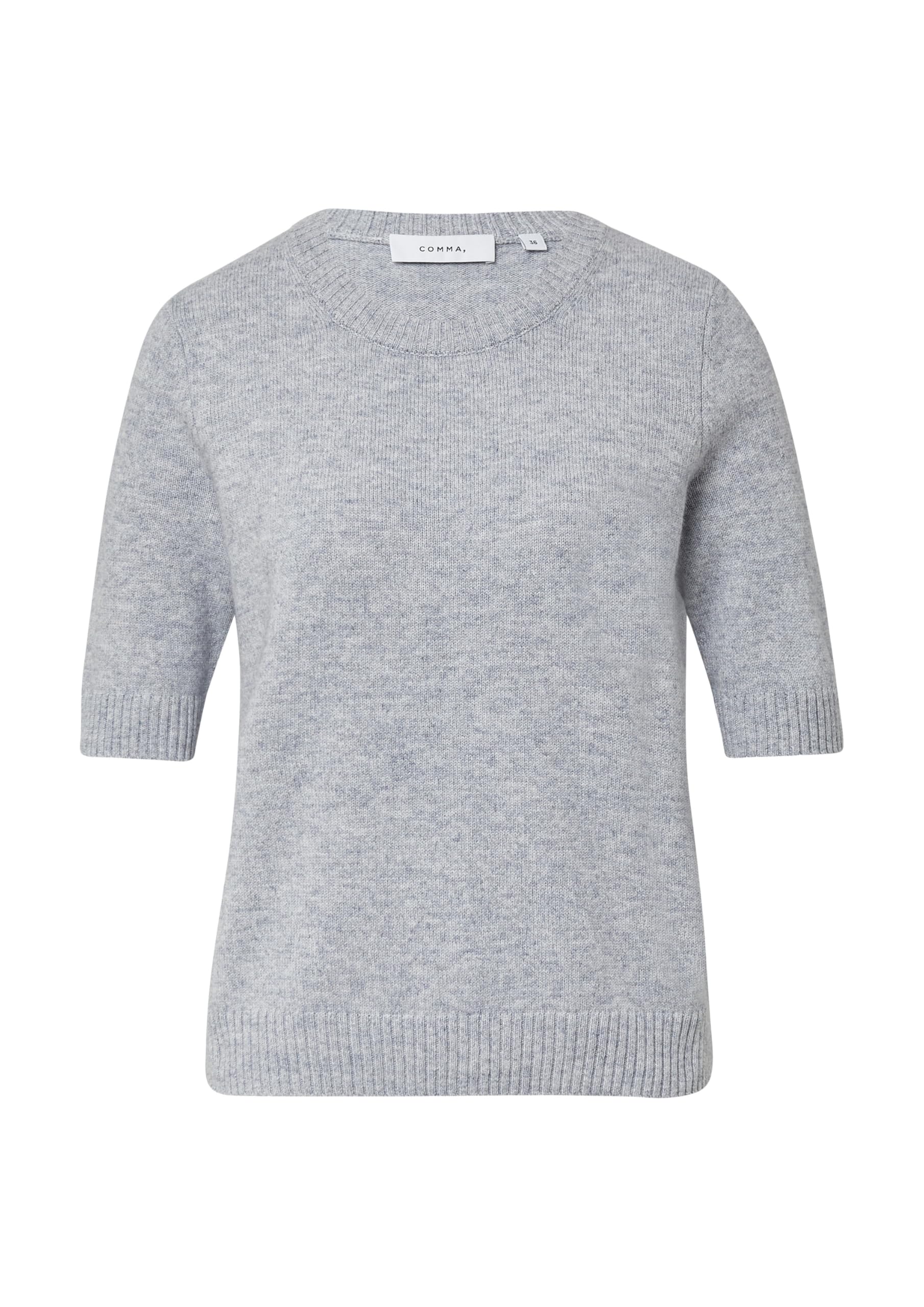 comma-2169577-strickpullover-kurzarm-hellgrau-gr-42 image 3