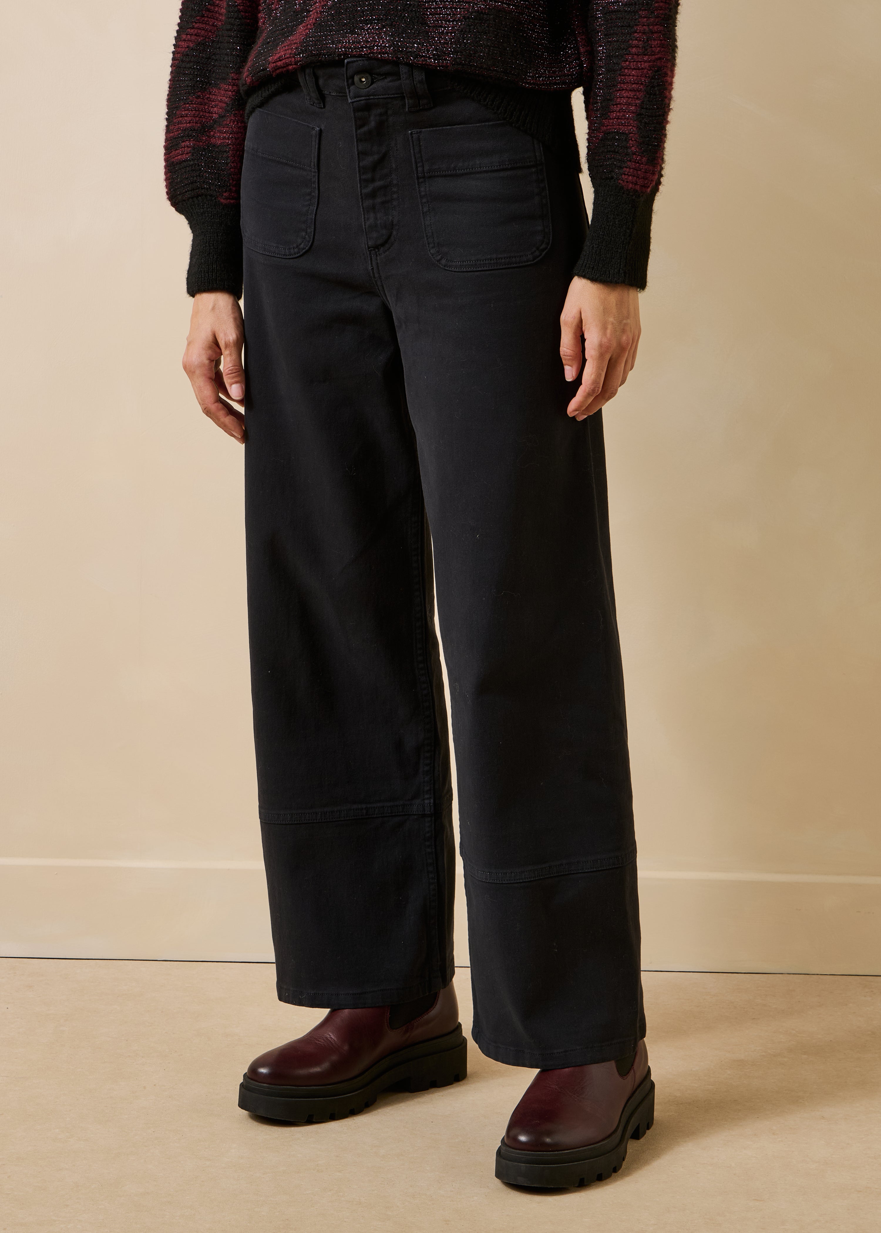la-f-e-marabout-e-elefan-jeans-schwarz-high-waist-bio image 2