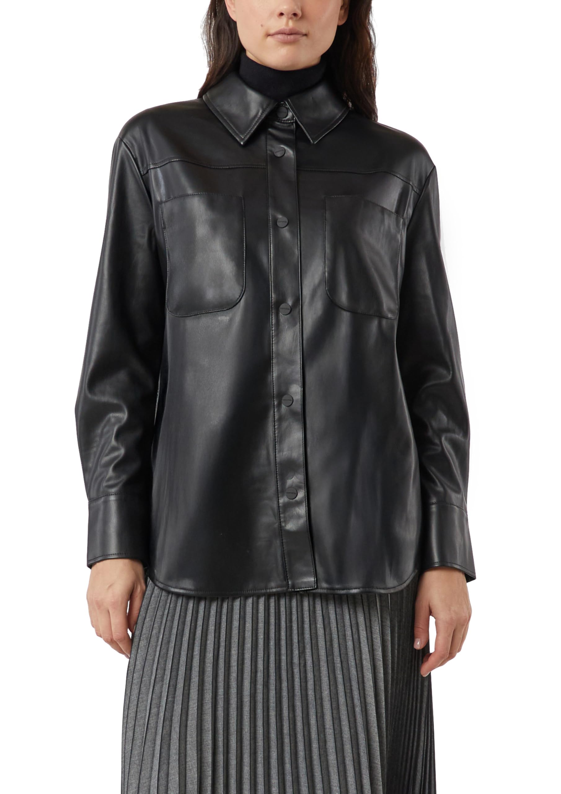 comma-overshirt-kunstleder-jacke-gr-e-44-schwarz image 1