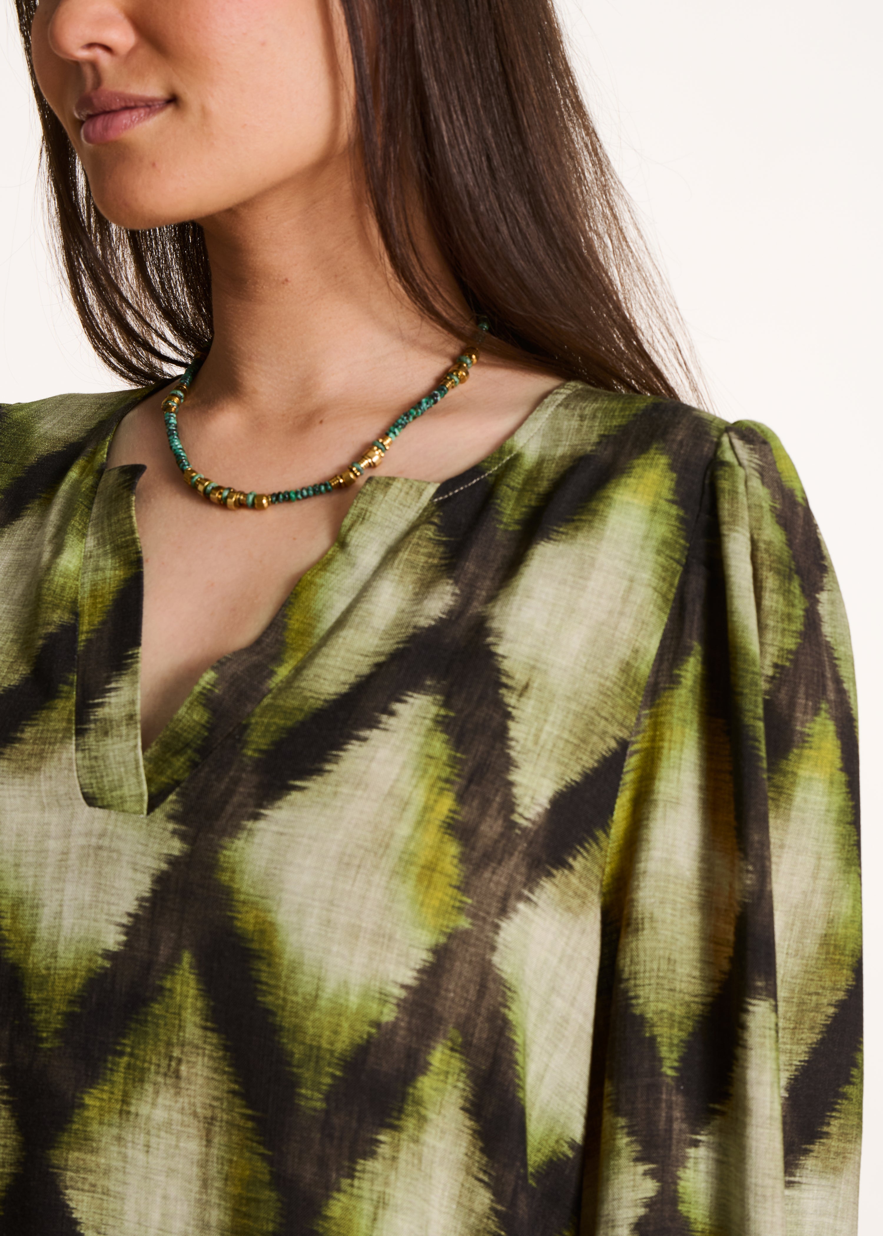 la-f-e-marabout-e-robes-combinaisons-kleid-khaki-kurz-print image 4