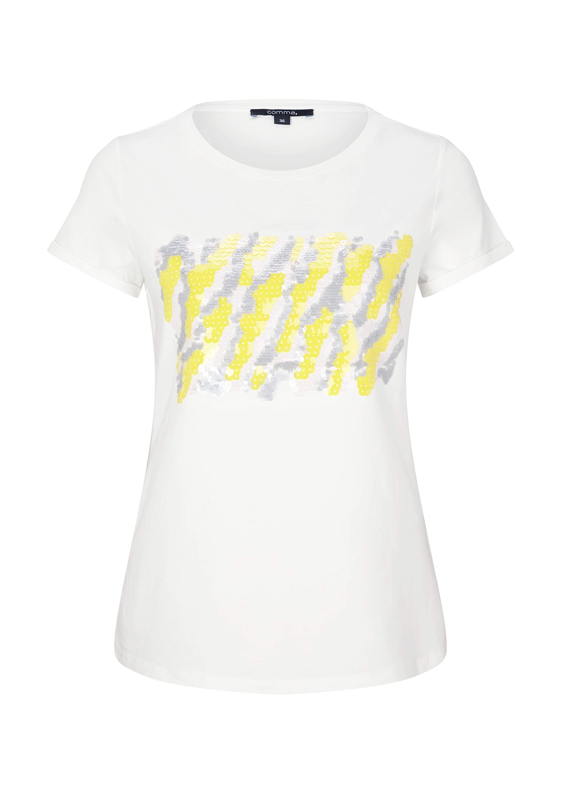 comma-tops-t-shirt-kurzarm-frontprint-gr-38 image 2