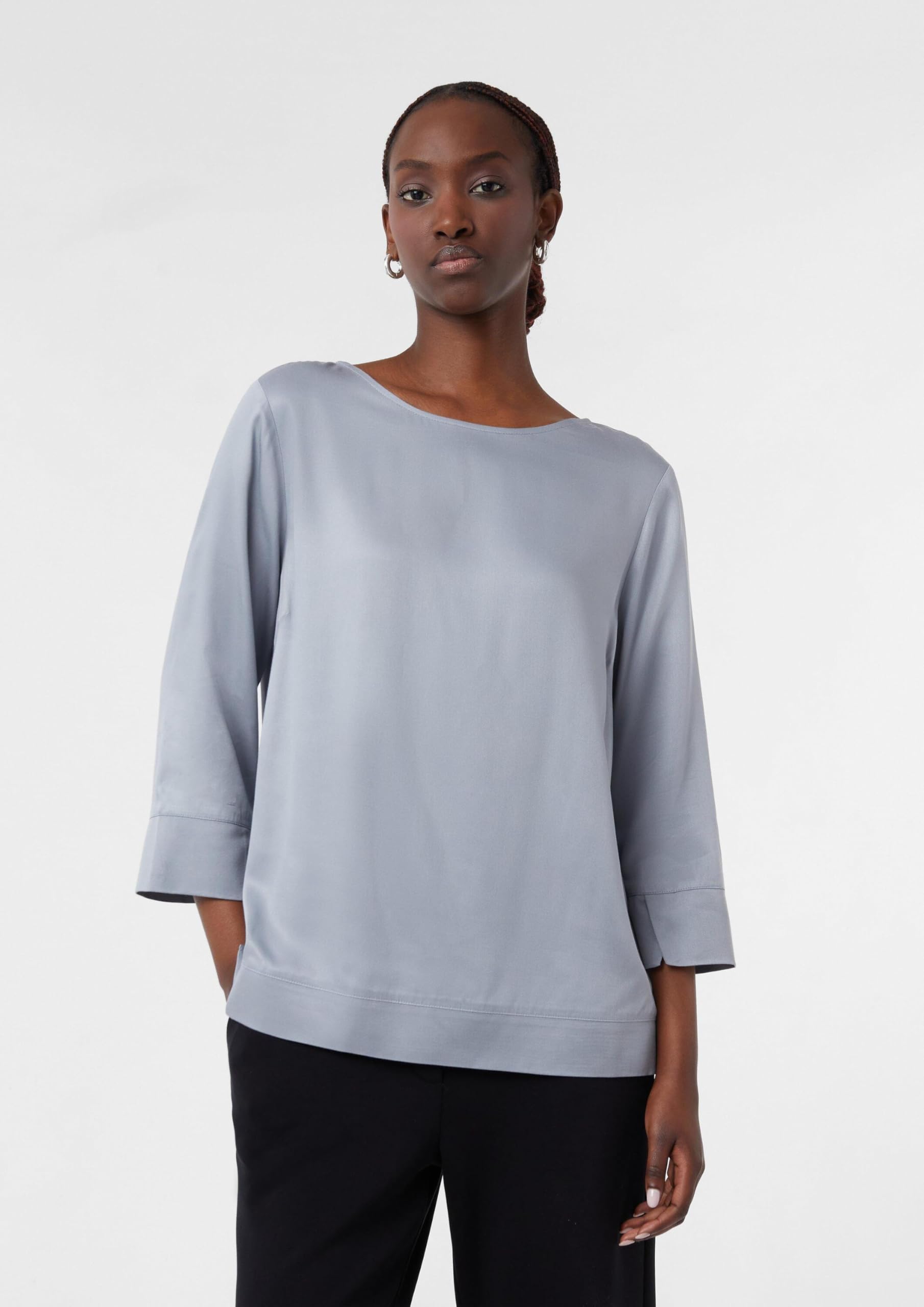 comma-blouses-viskosebluse-3-4-arm-blau-36-schlitzdetails image 6