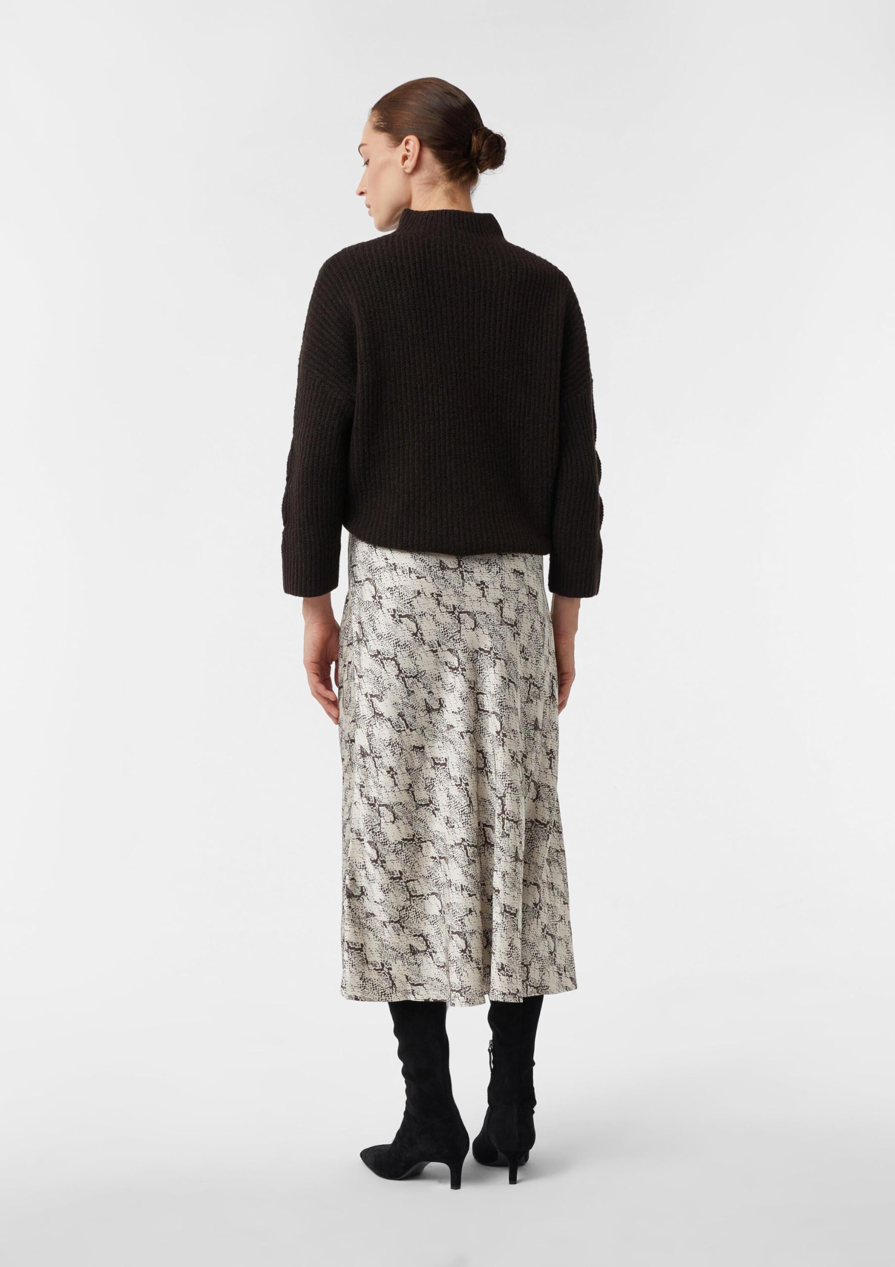 comma-satin-rock-midi-all-over-print-plisseerock-damen image 7
