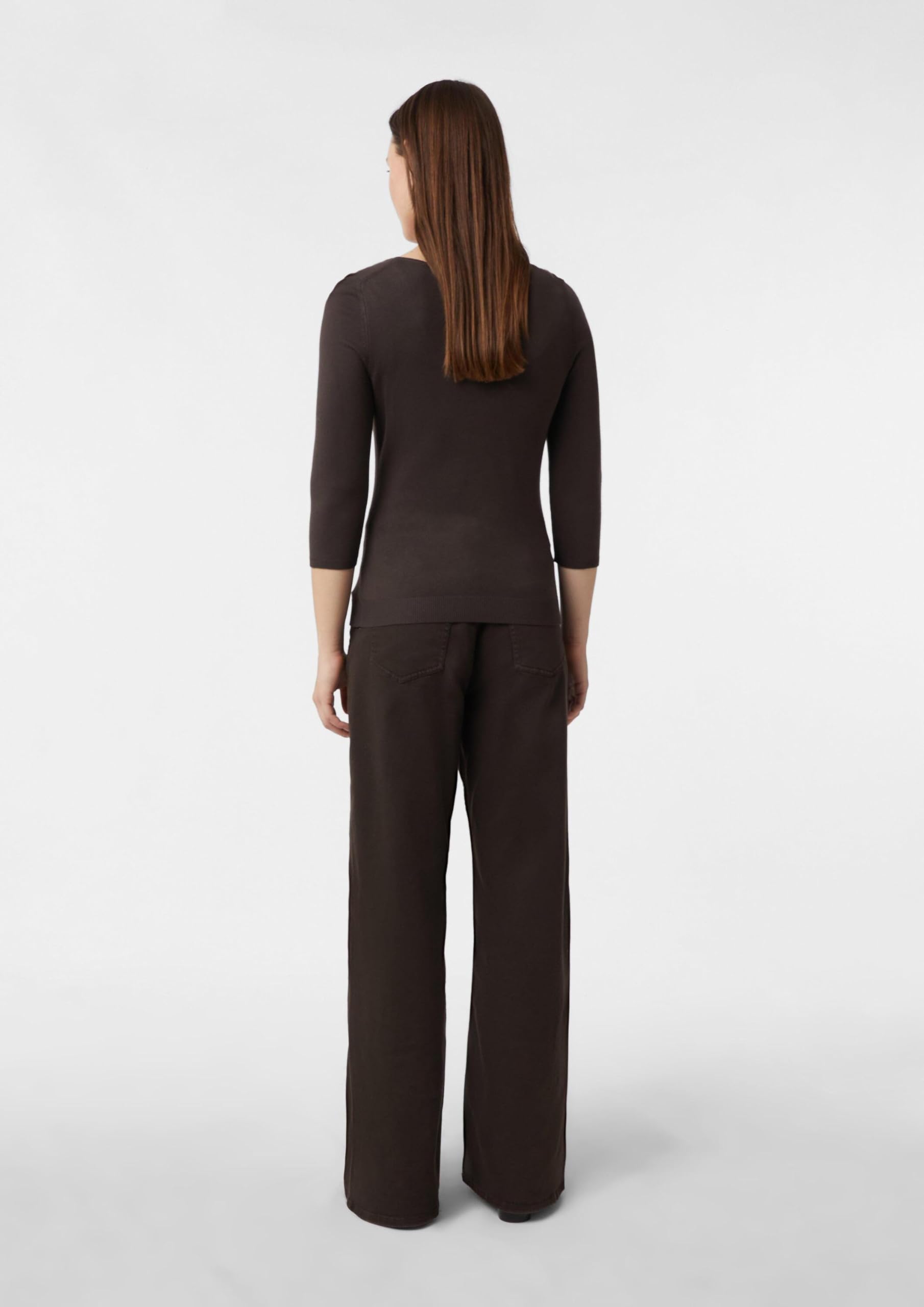comma-feinstrickpullover-viskosemix-slim-fit-dunkelbraun image 8