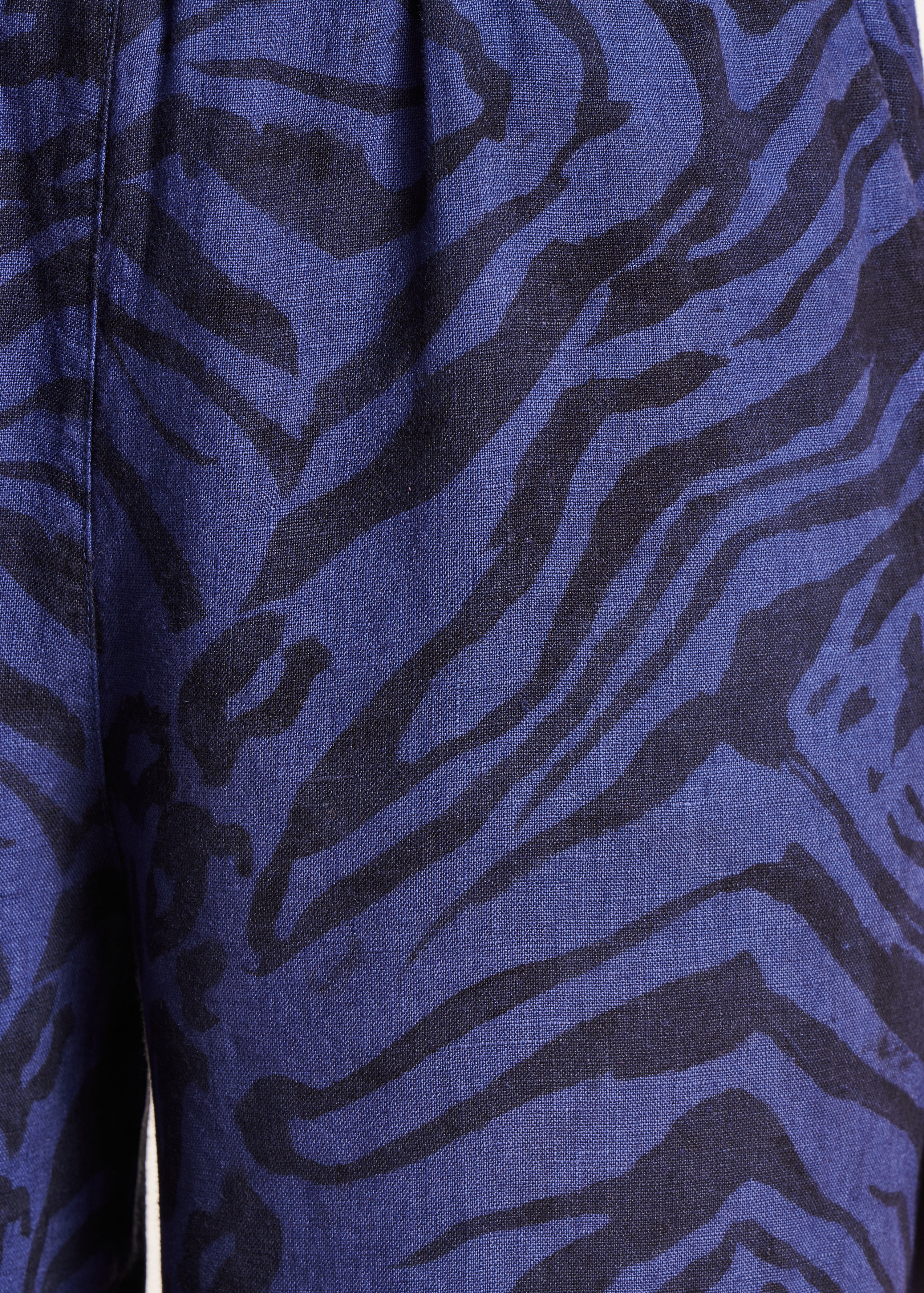 la-f-e-marabout-e-pacoa-hose-blau-leinen-animalprint-weit image 4