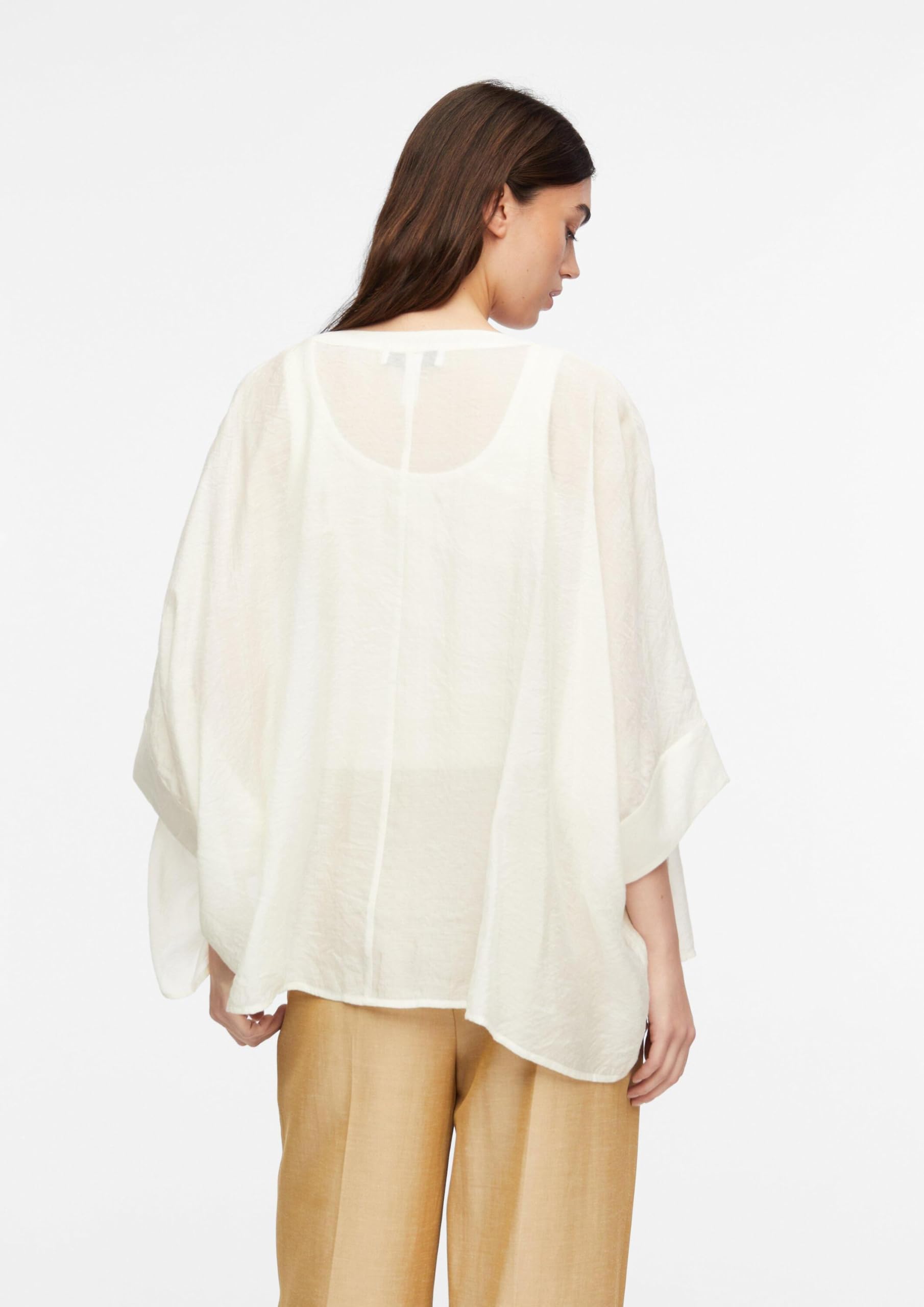 comma-ponchos-poncho-bluse-l-helles-beige-chiffon image 6