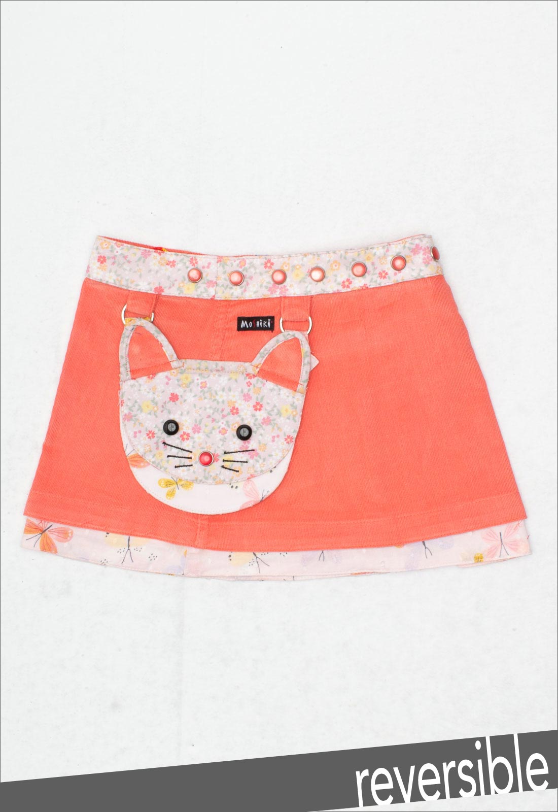 moshiki-hot-cookie-kids-2-cord-wickelrock-24-cm-kitty-baumwolle image 2