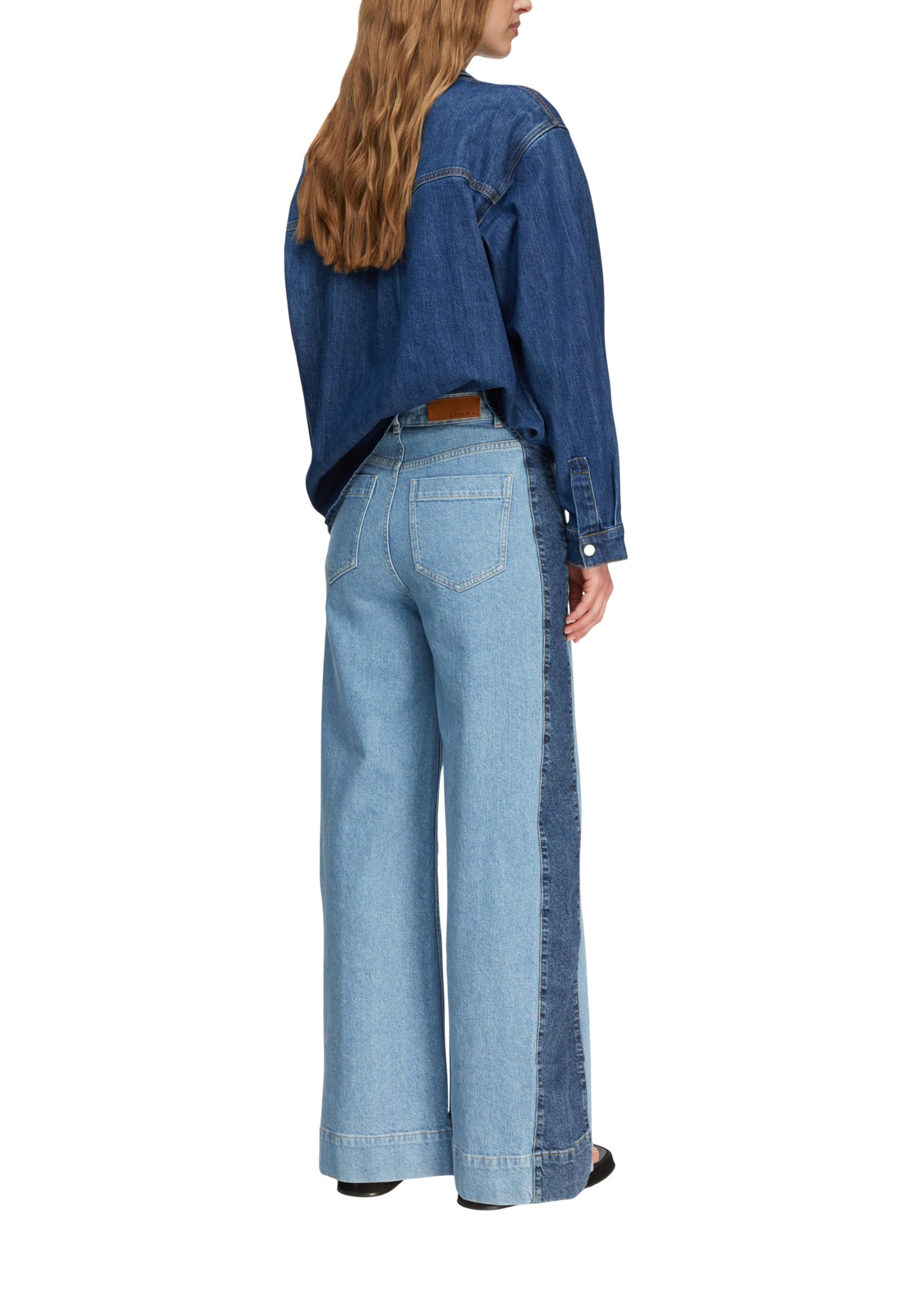 comma-anna-wide-leg-jeans-high-rise-gr-38-mit-streifen image 2