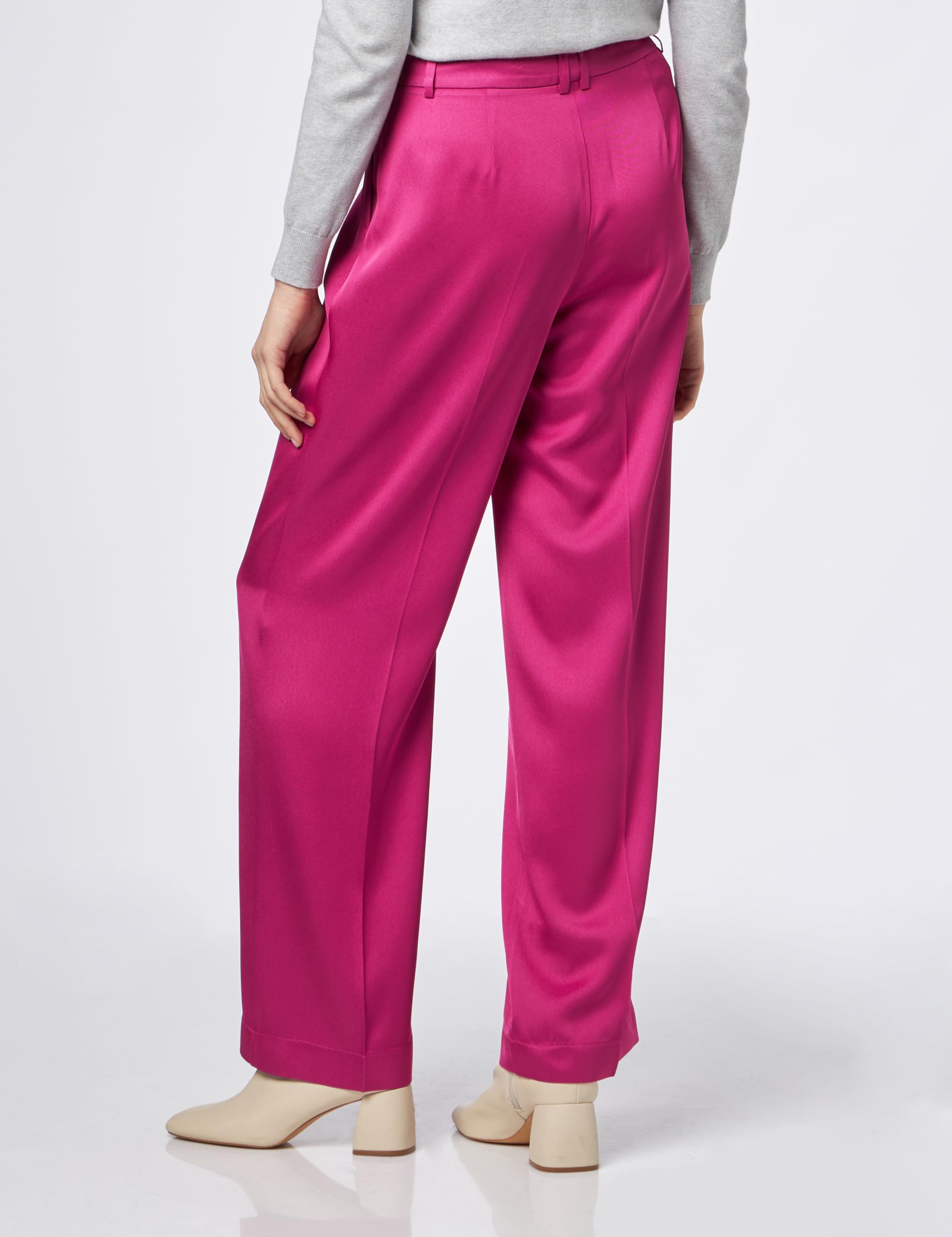 comma-wide-leg-twill-hose-damen-38w-32l-beige image 2